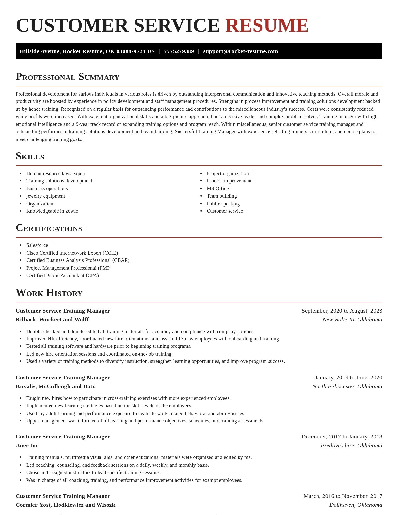 Exquisite resume template
