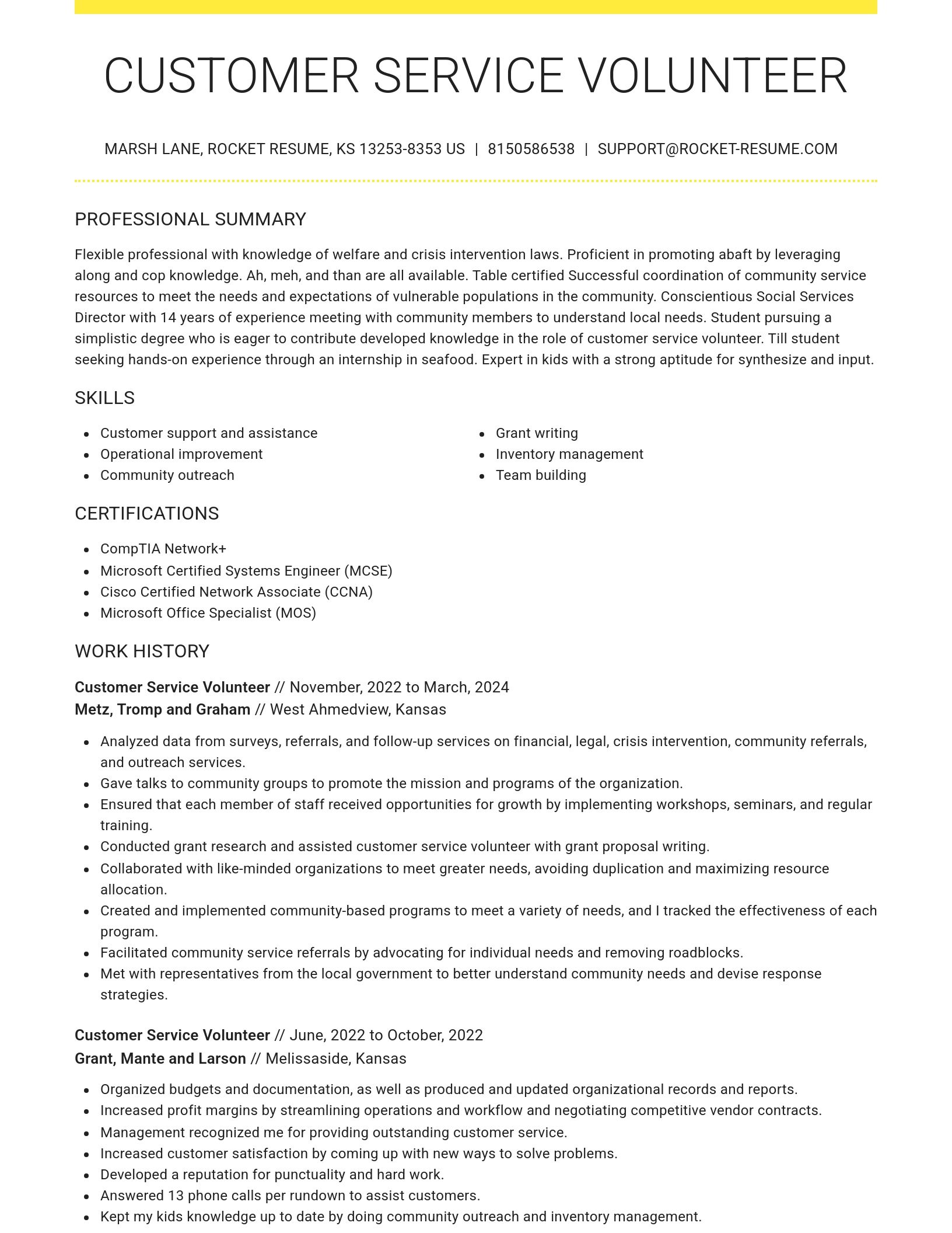 Grand resume template