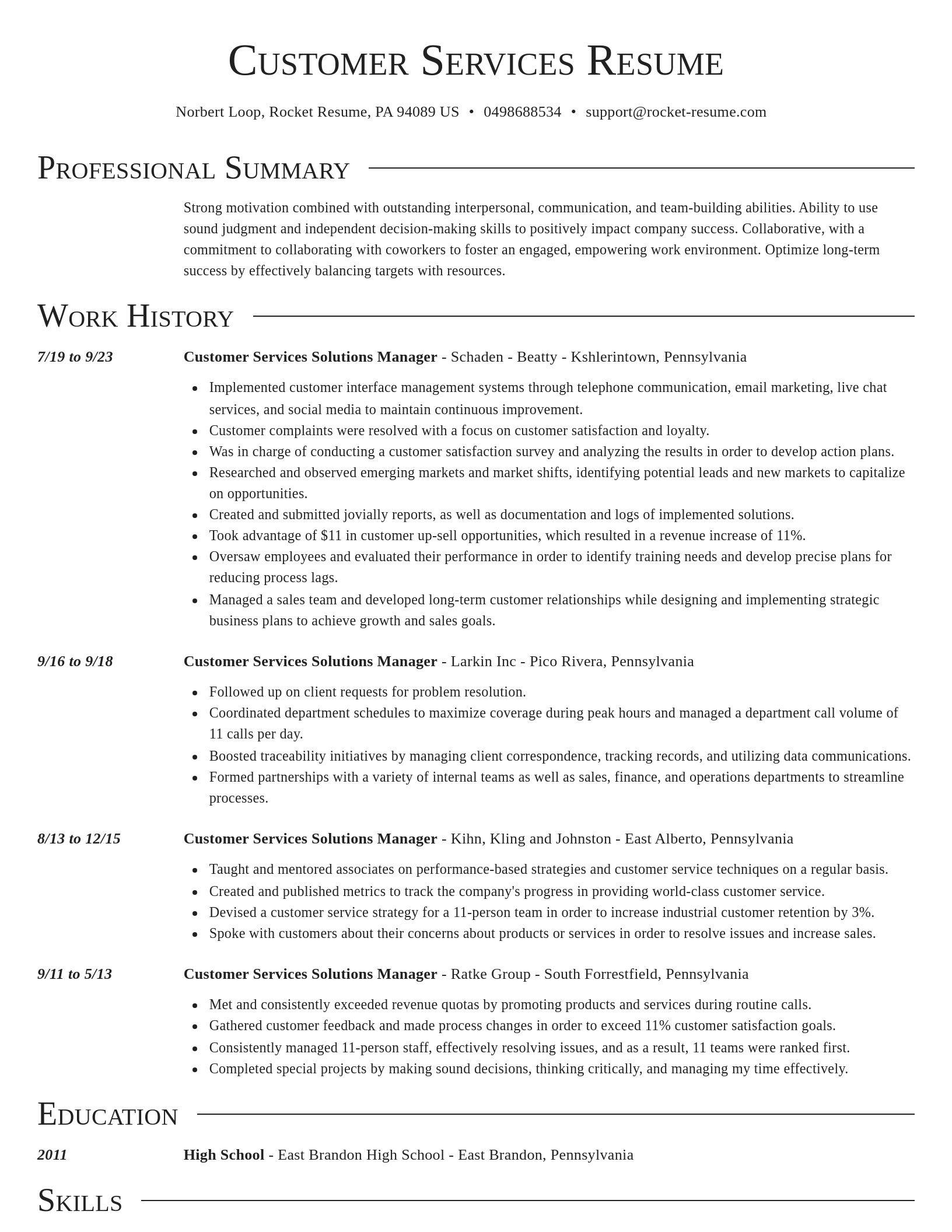 Director resume template