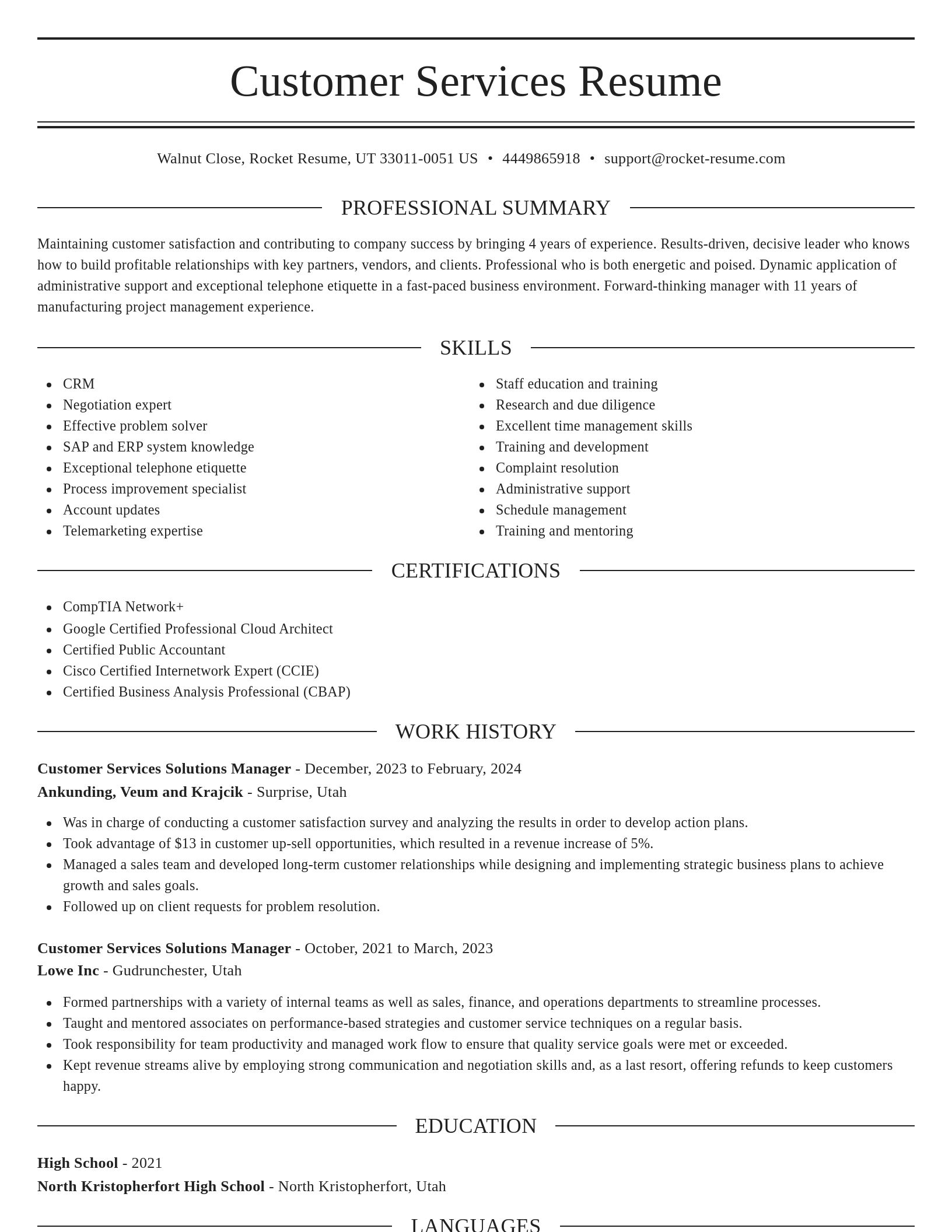 Elegant resume template