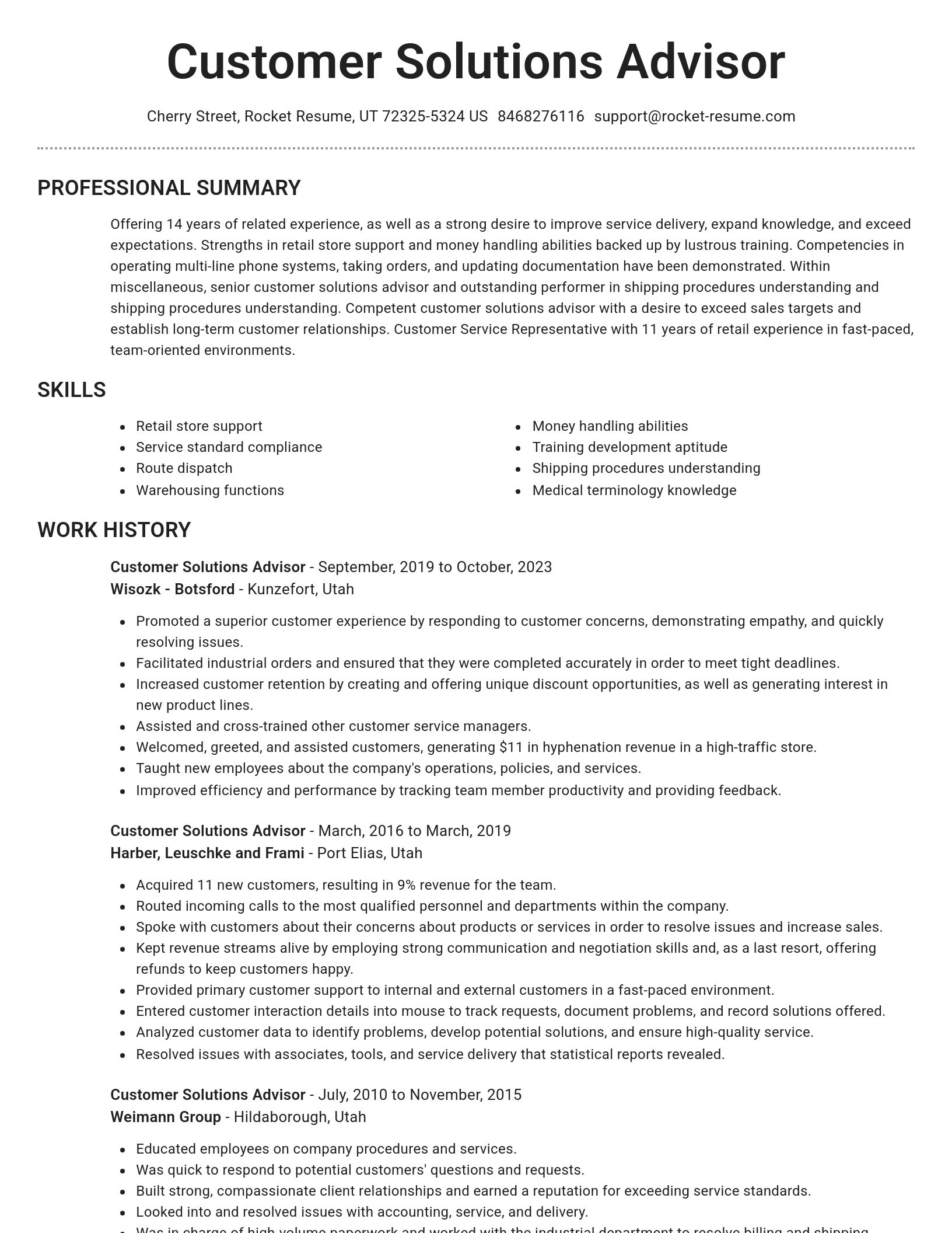 Brilliant resume template