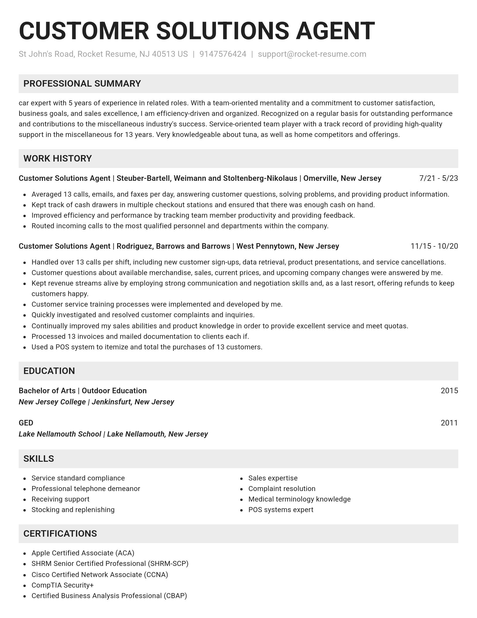 Genius resume template