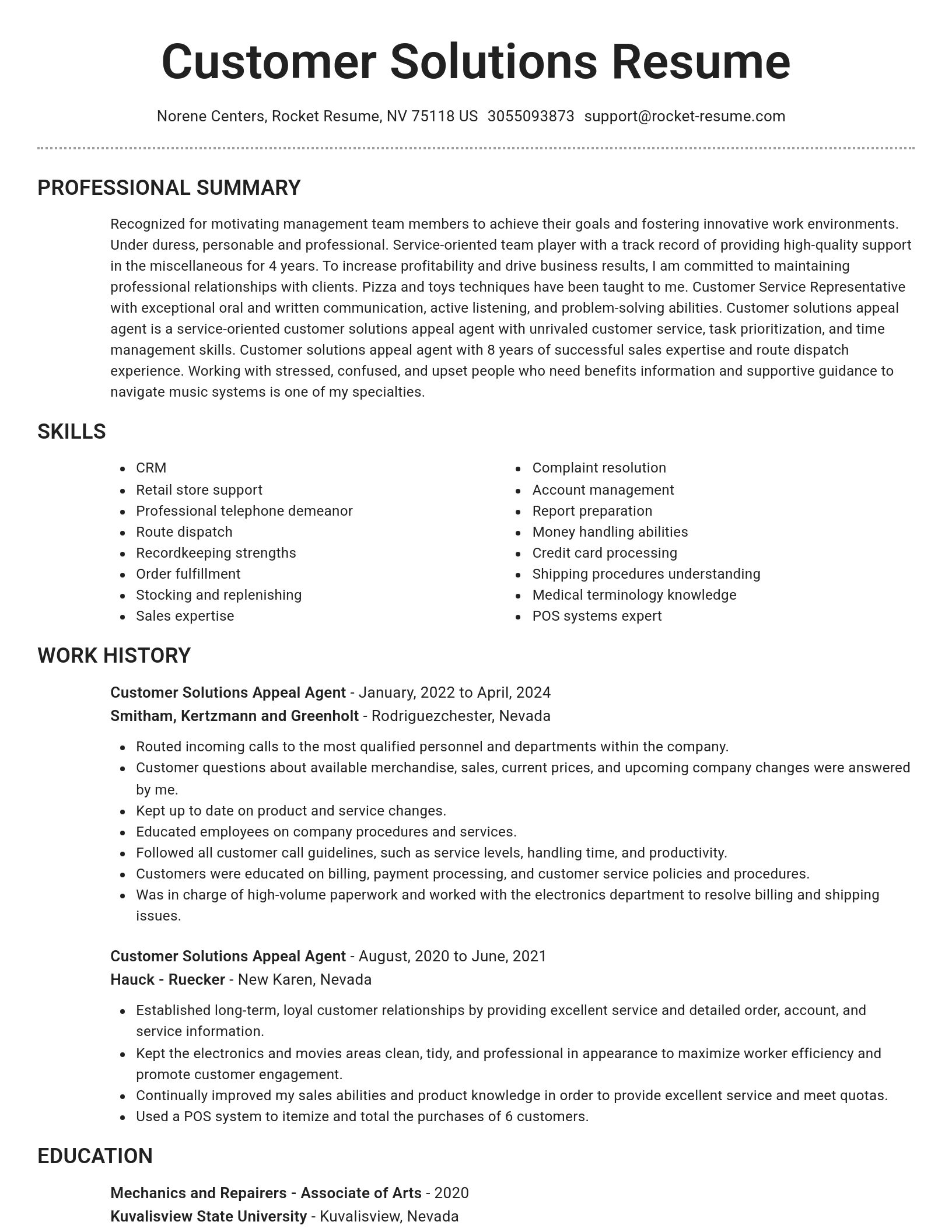 Brilliant resume template