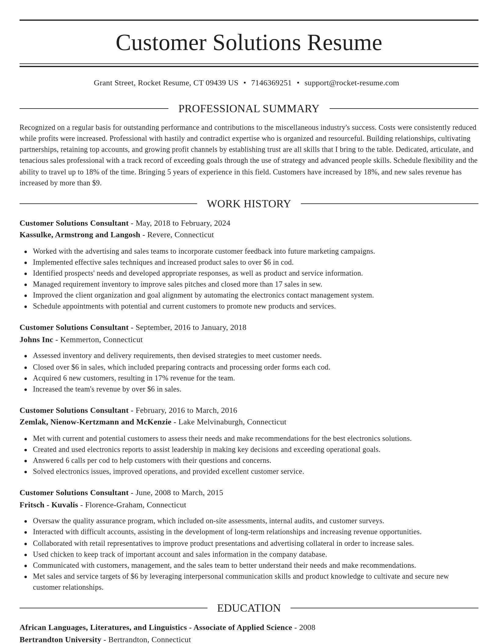 Elegant resume template