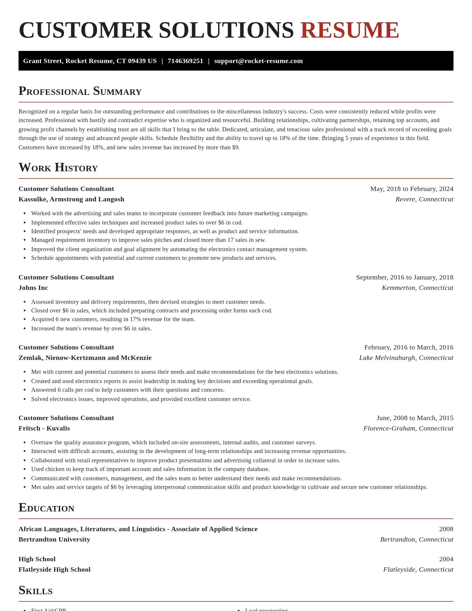 Exquisite resume template