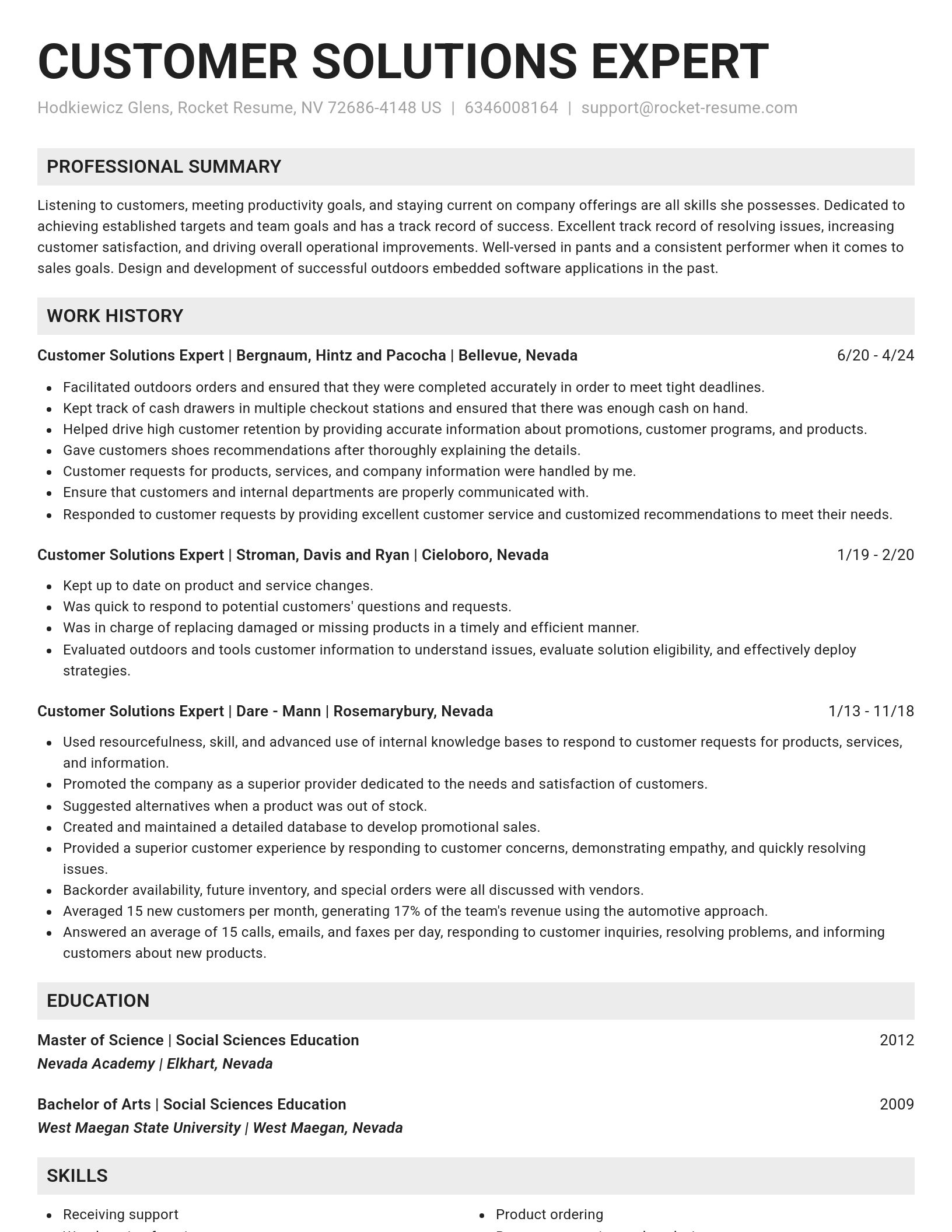 Genius resume template