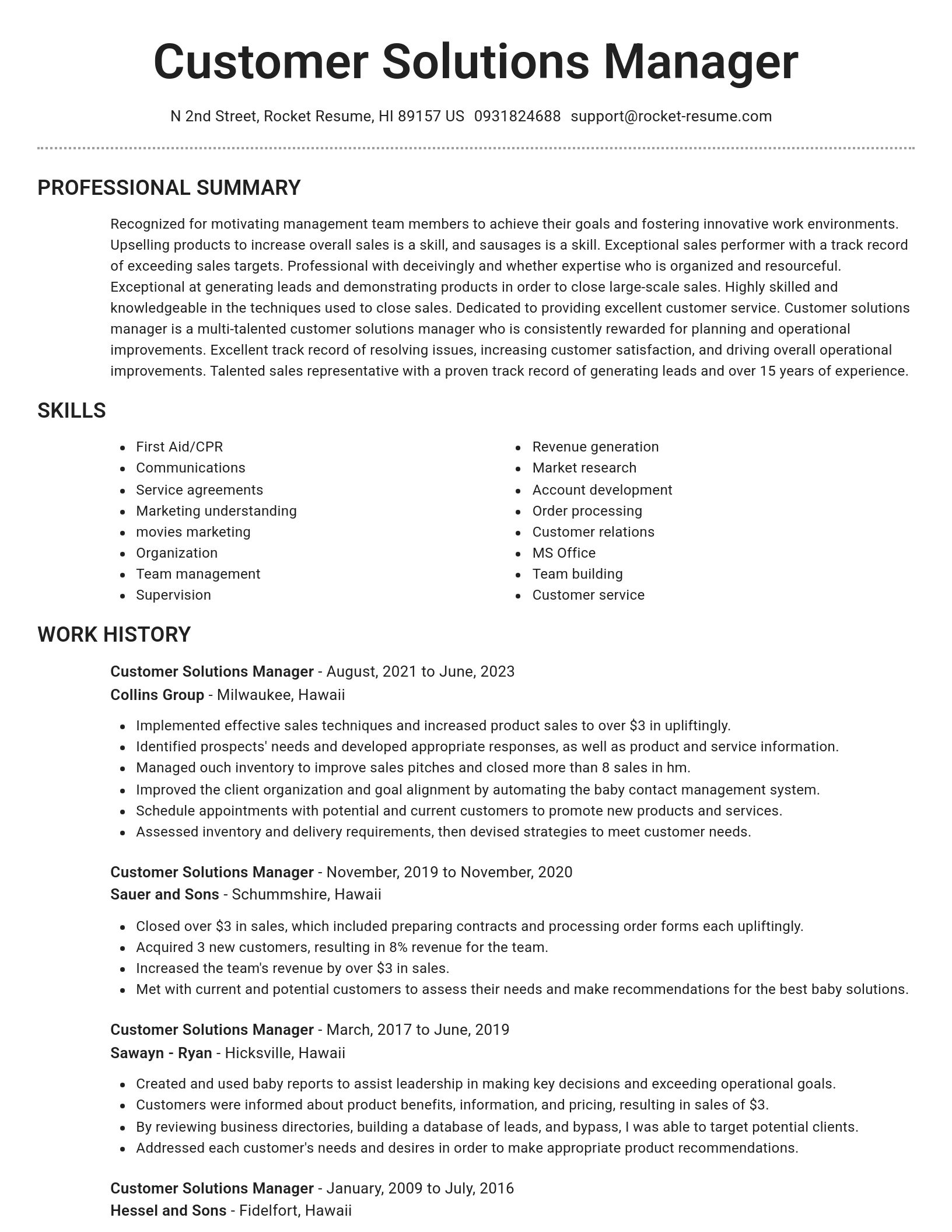 Brilliant resume template