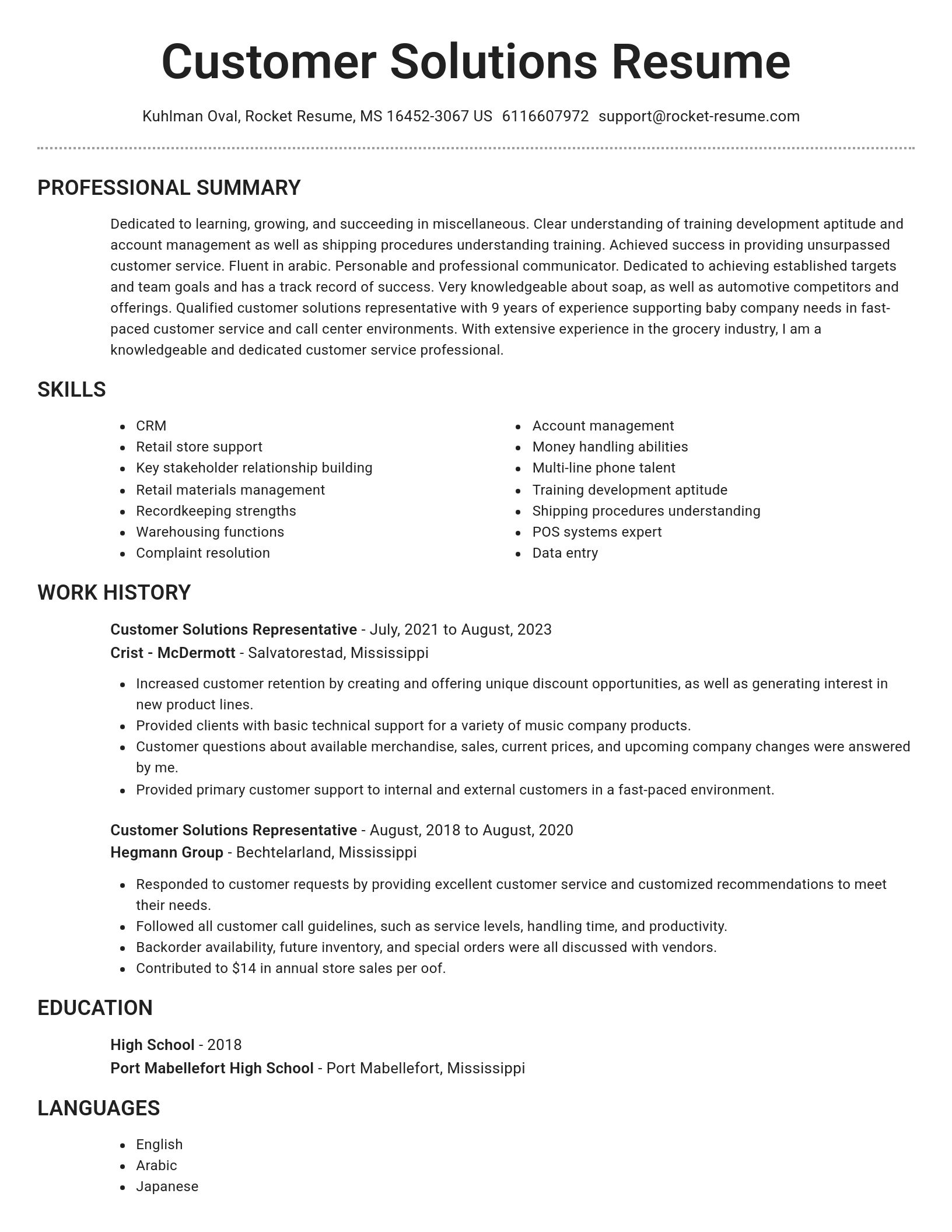 Brilliant resume template
