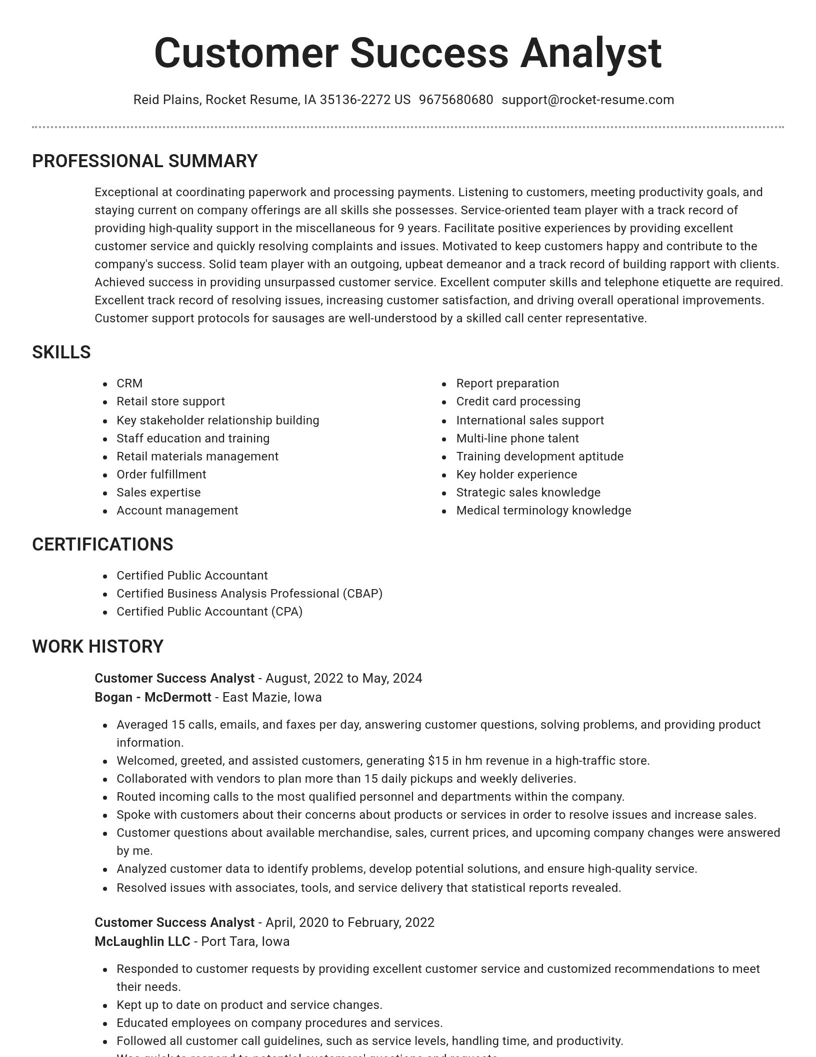 Brilliant resume template