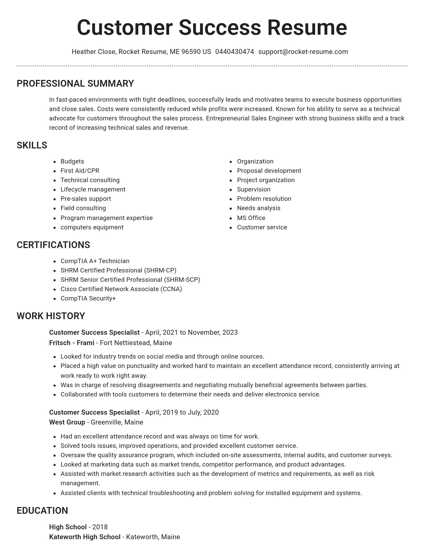 Brilliant resume template