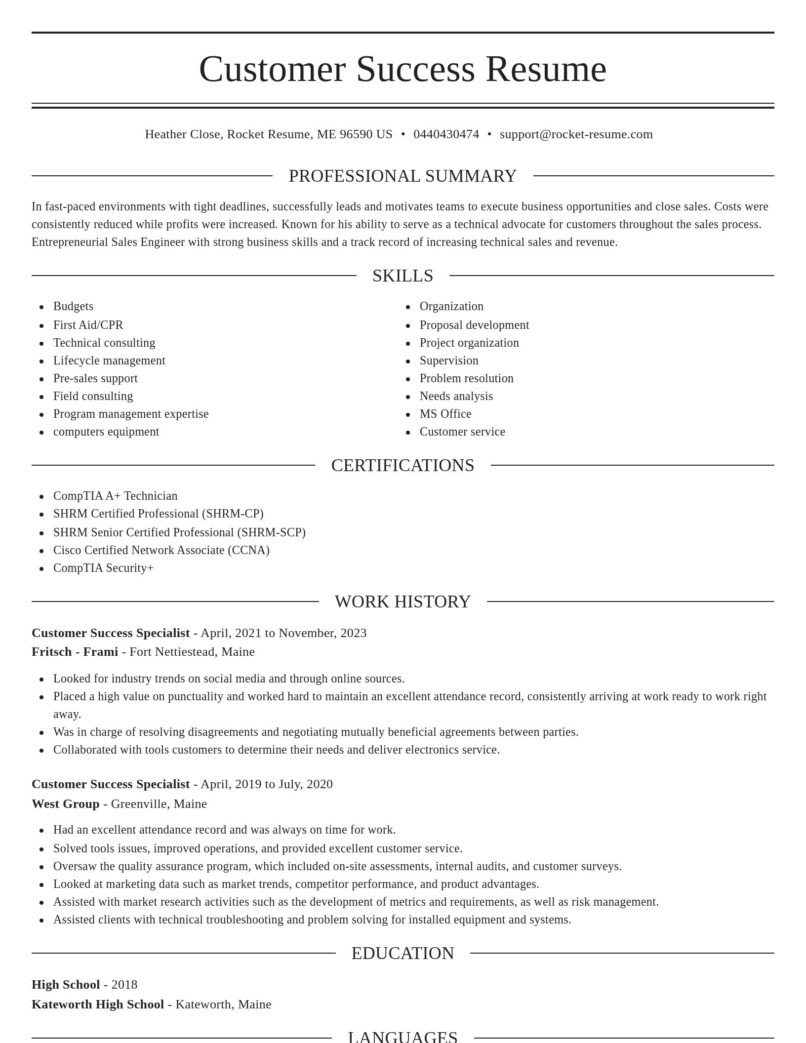 Elegant resume template