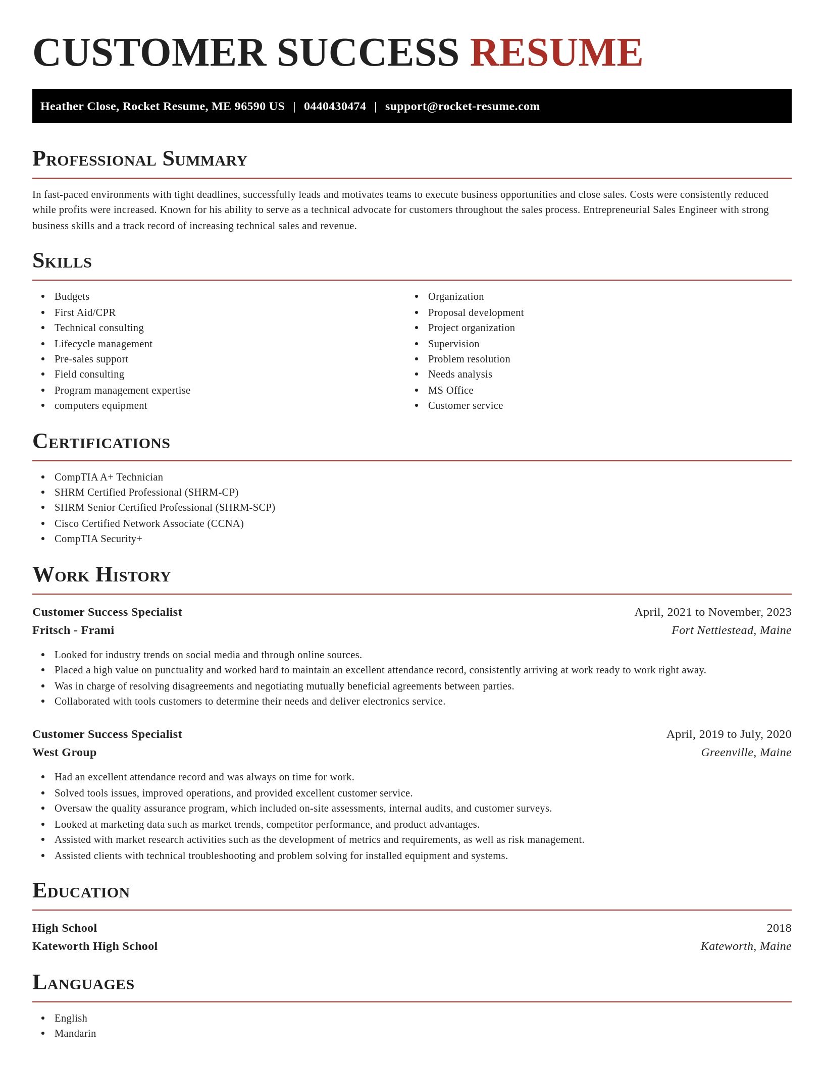 Exquisite resume template