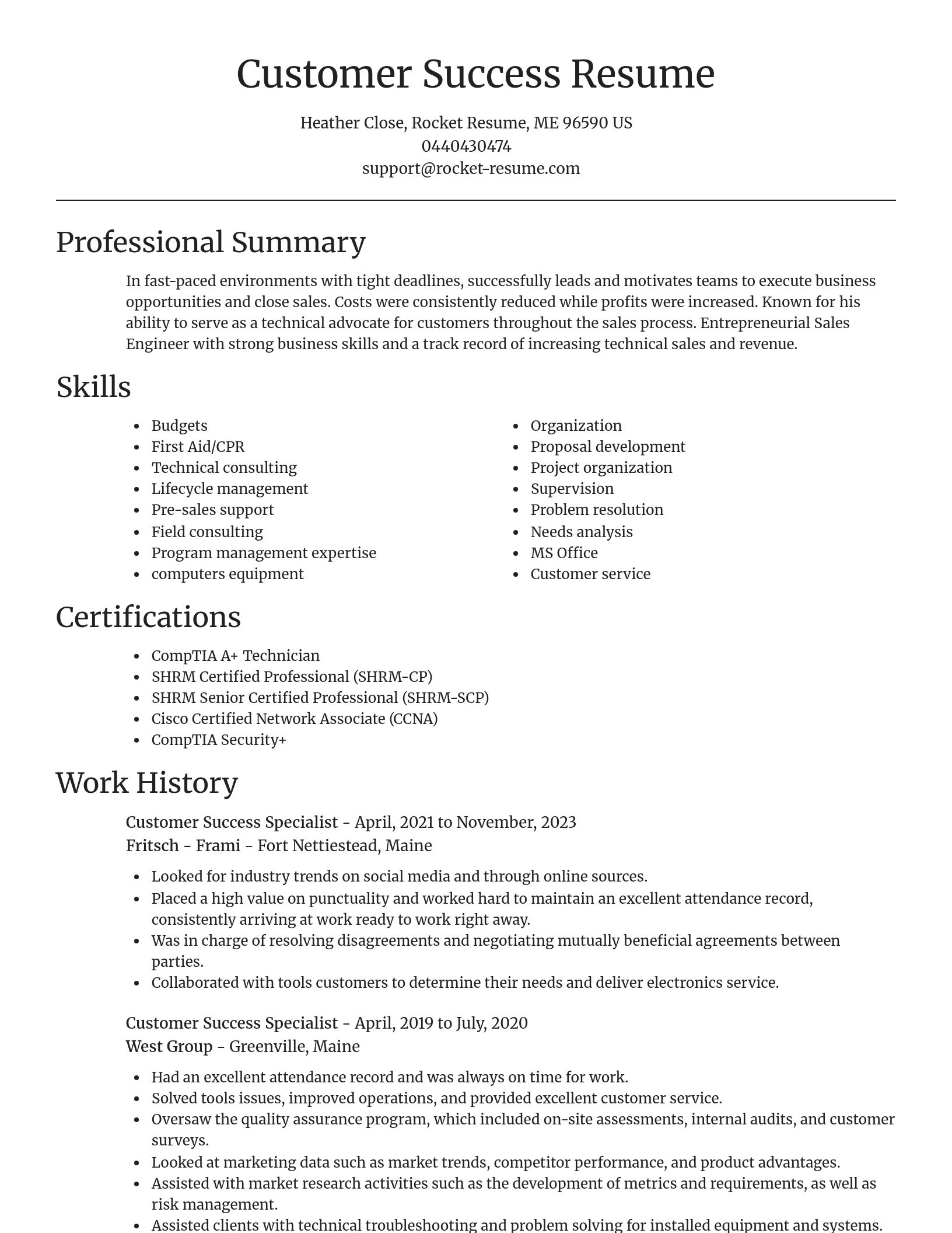 Focal Point resume template