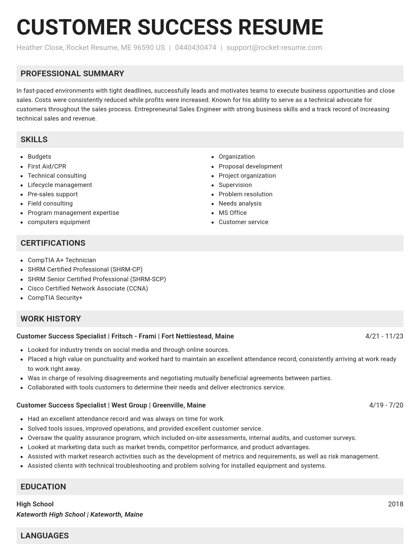 Genius resume template
