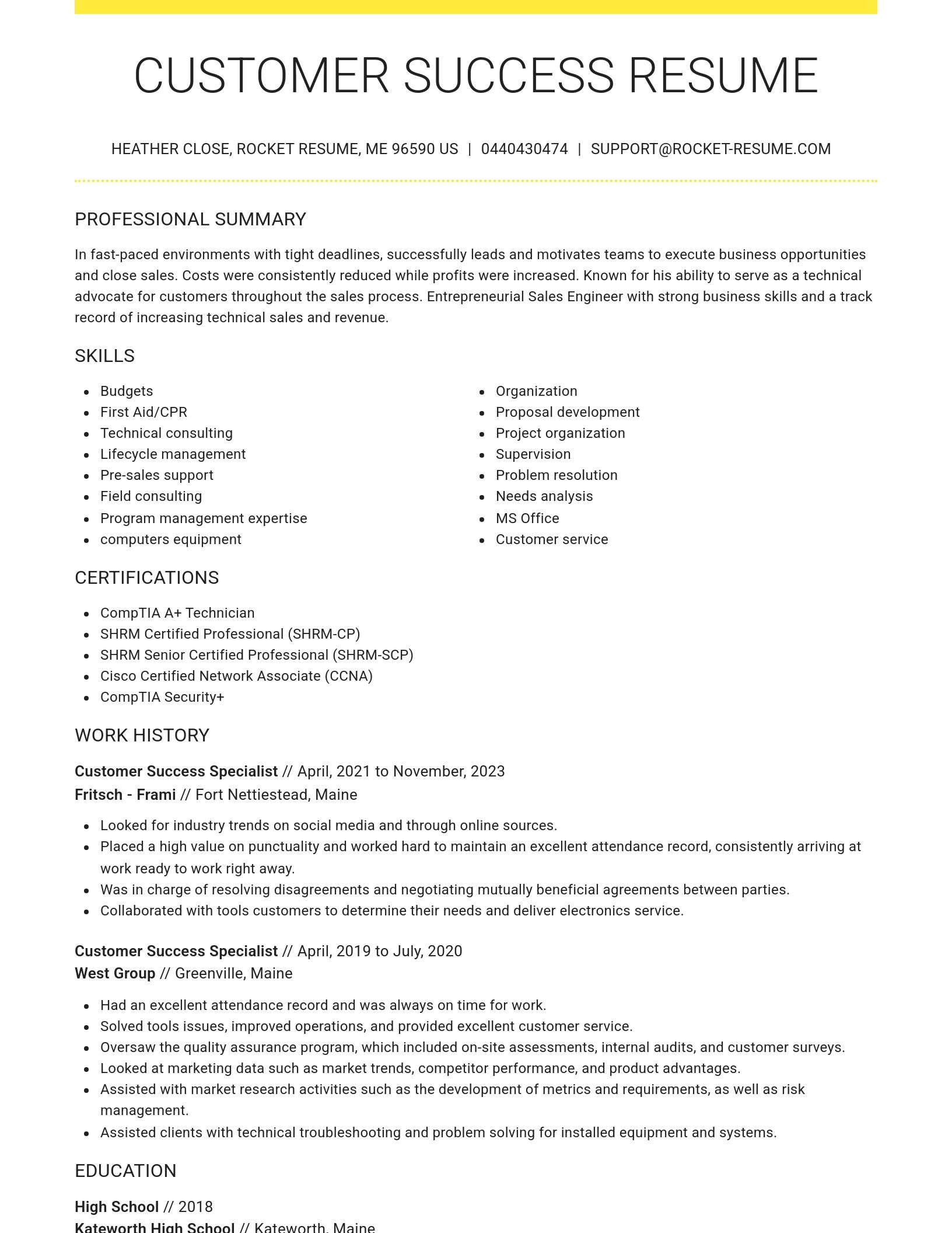 Grand resume template