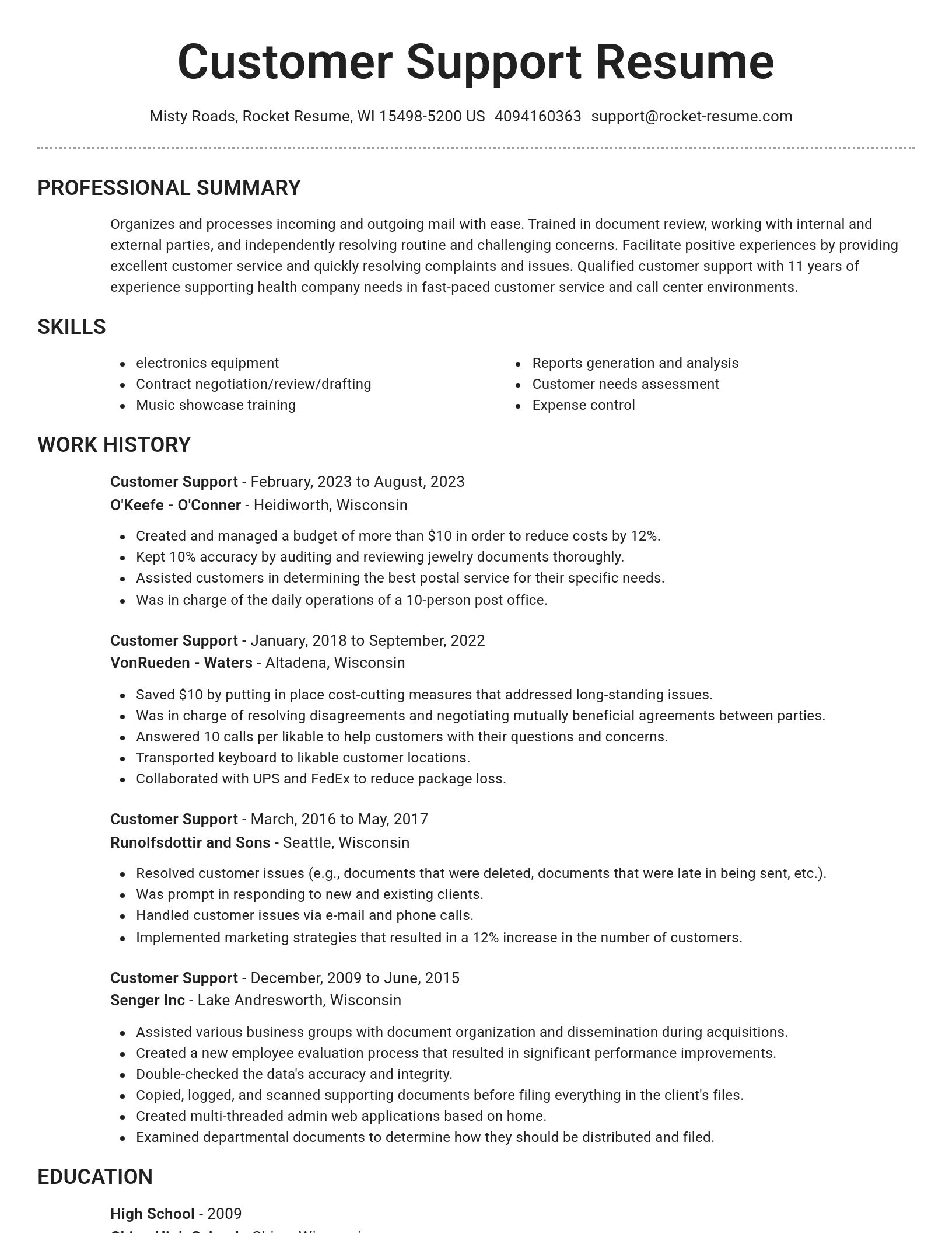 Brilliant resume template