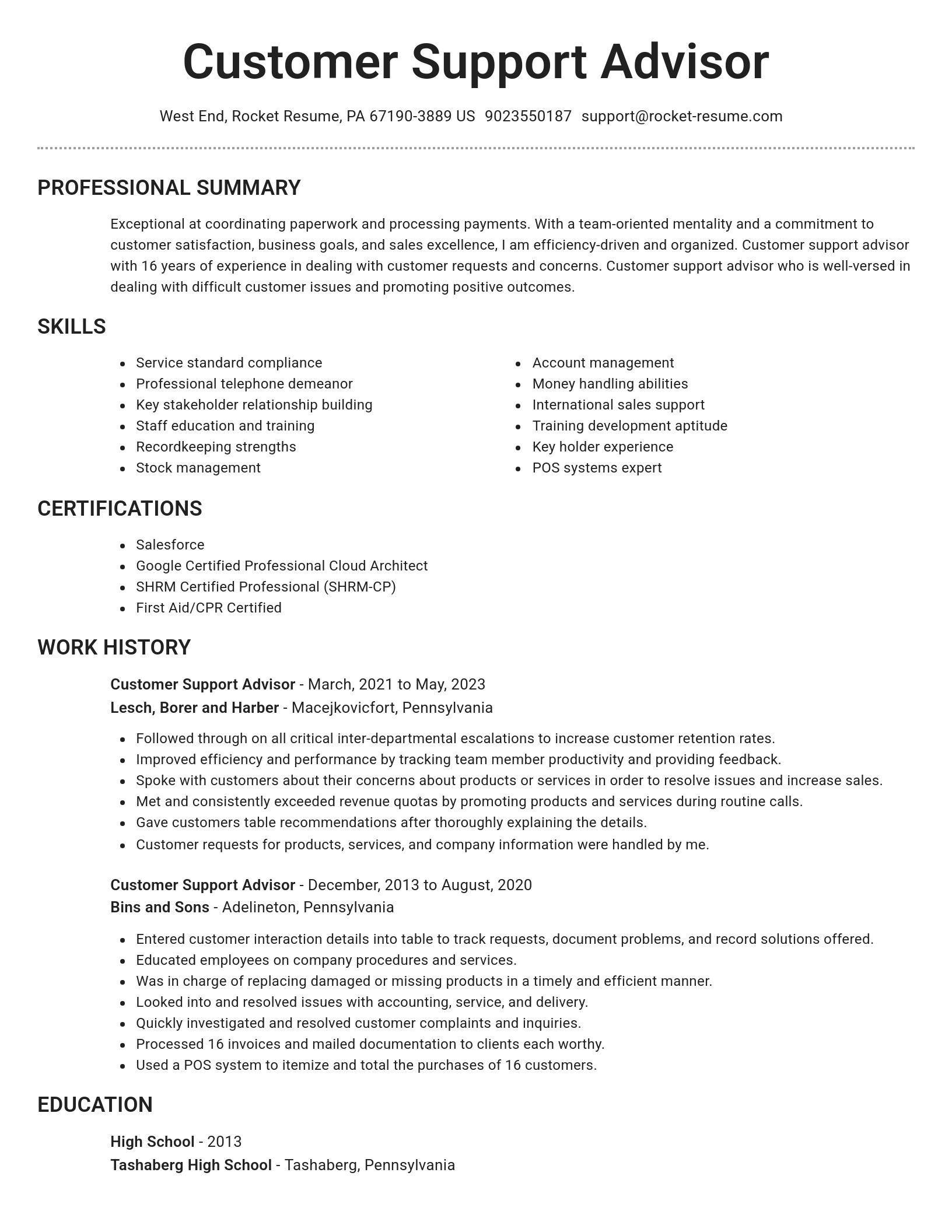 Brilliant resume template
