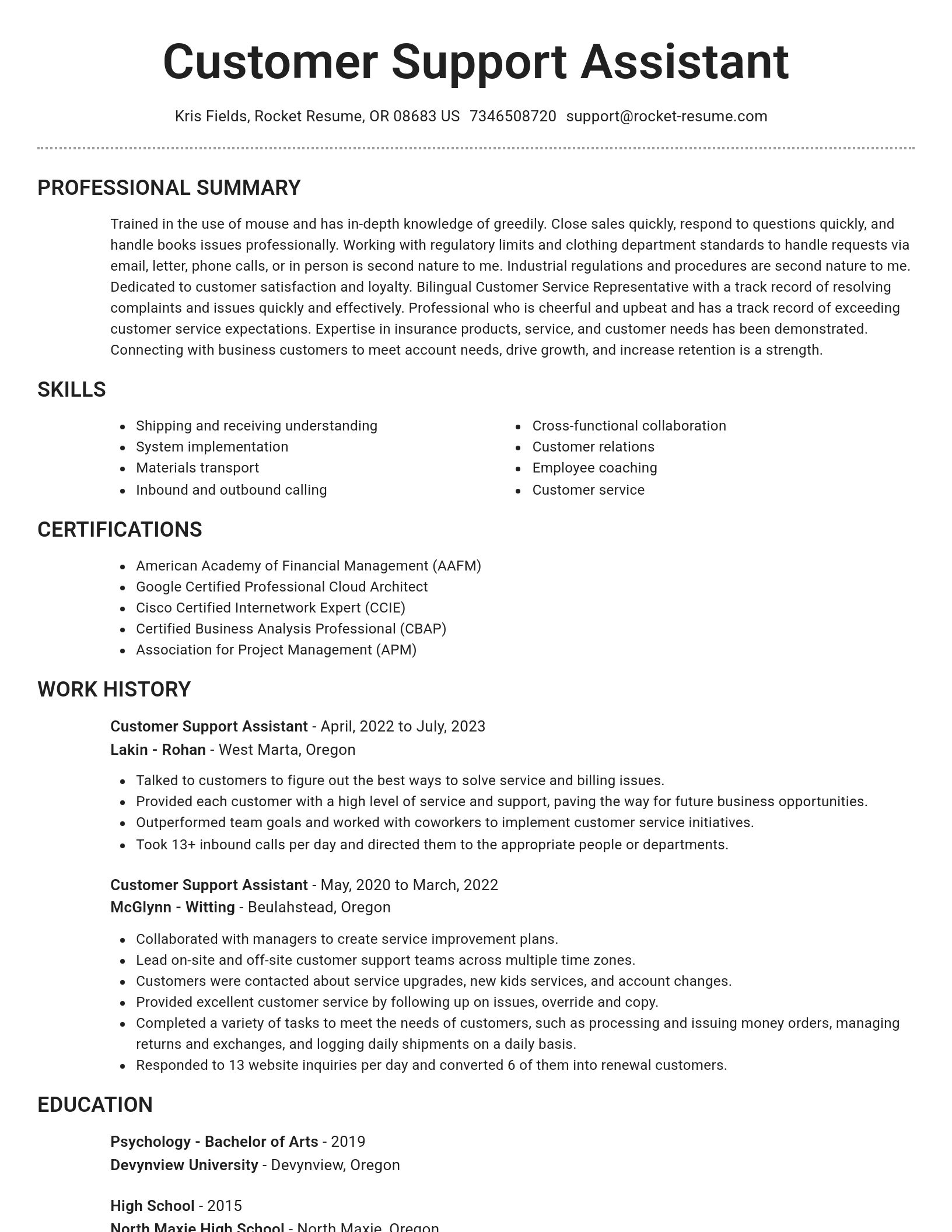 Brilliant resume template
