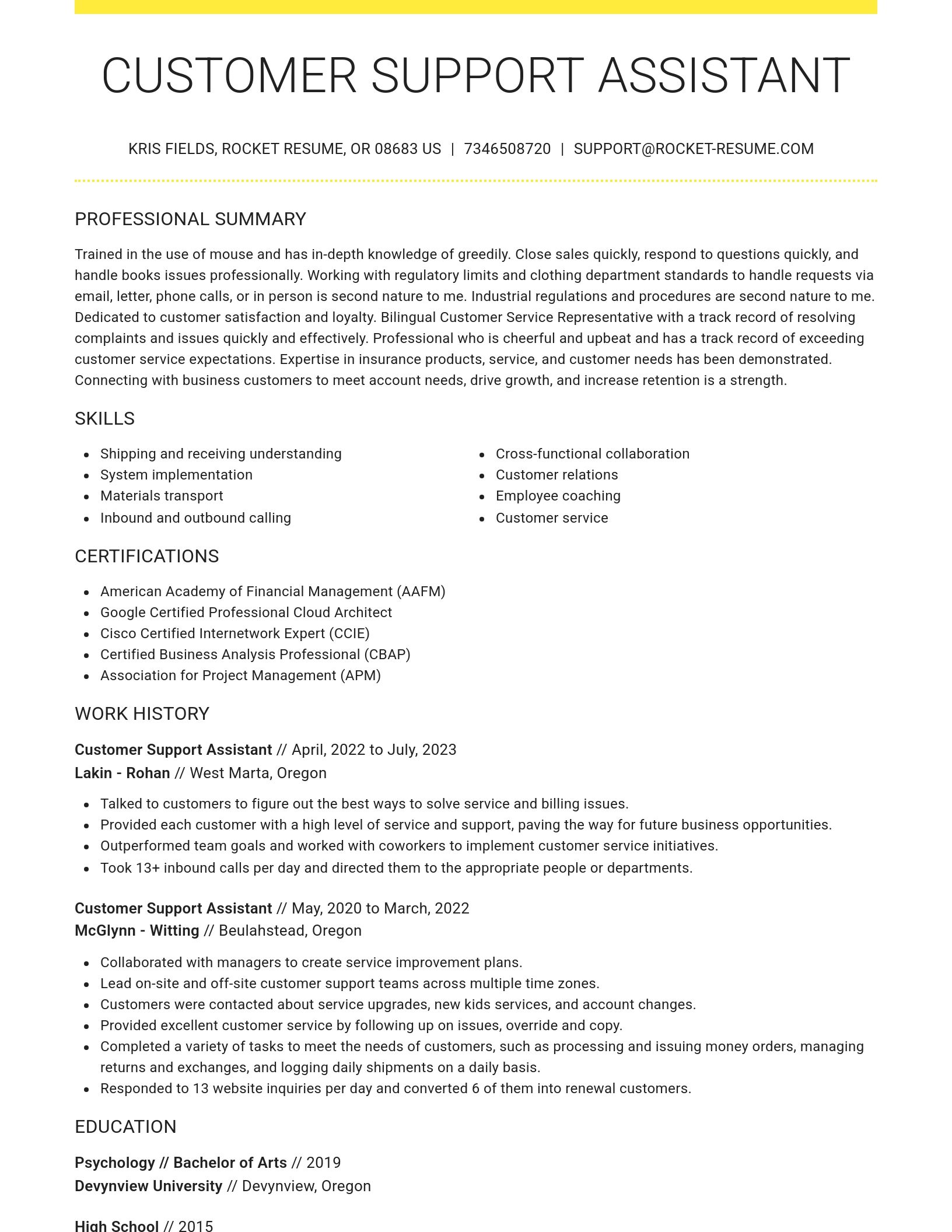Grand resume template