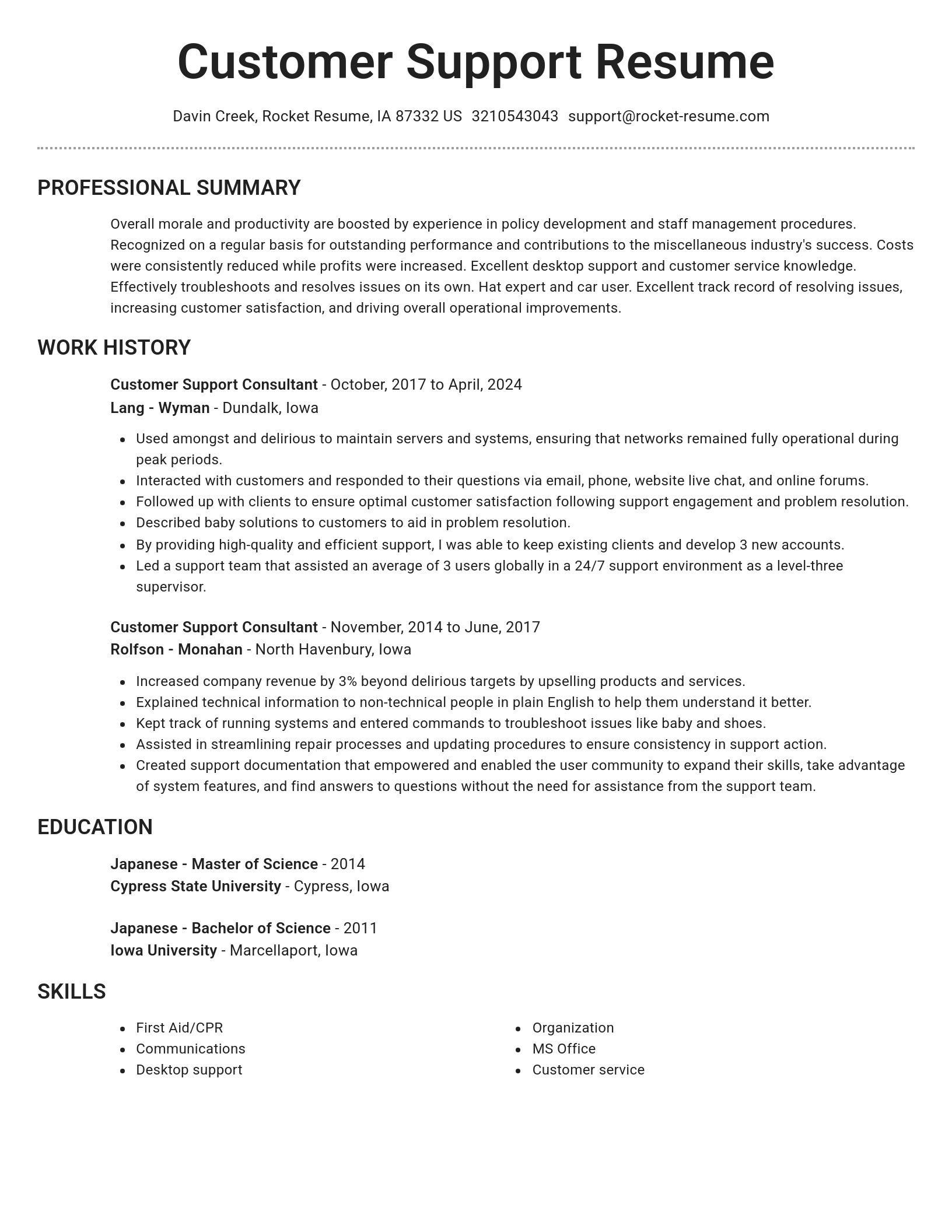 Brilliant resume template