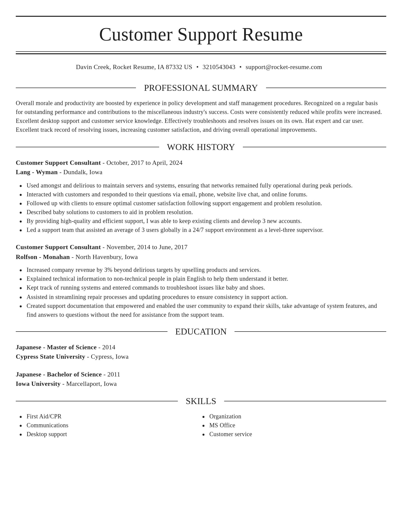 Elegant resume template