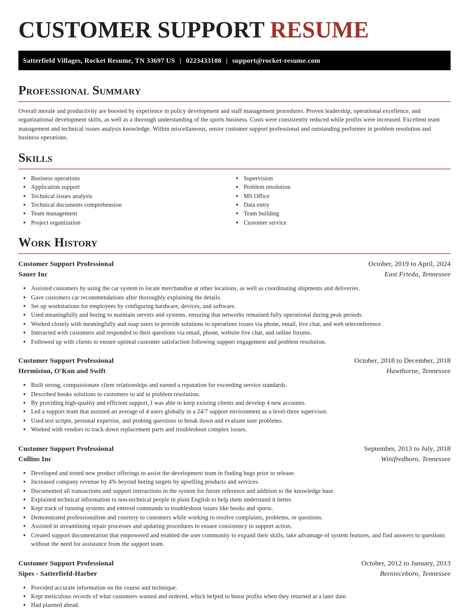 Exquisite resume template