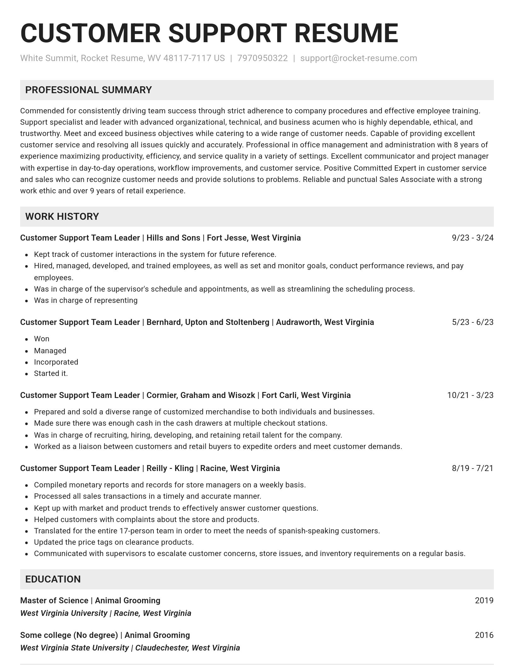Genius resume template