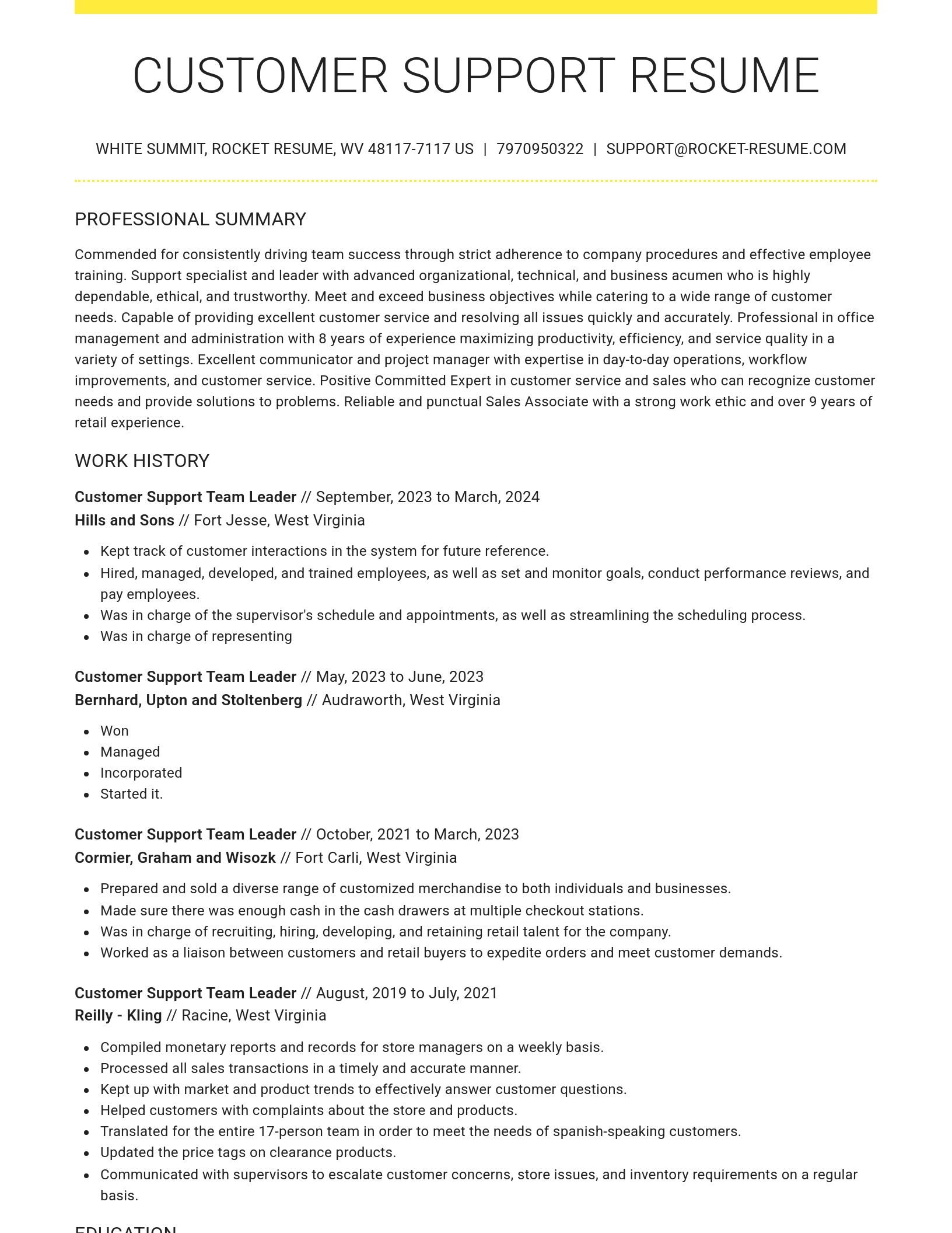Grand resume template