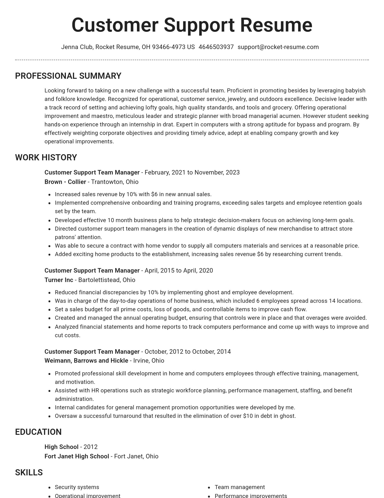 Brilliant resume template