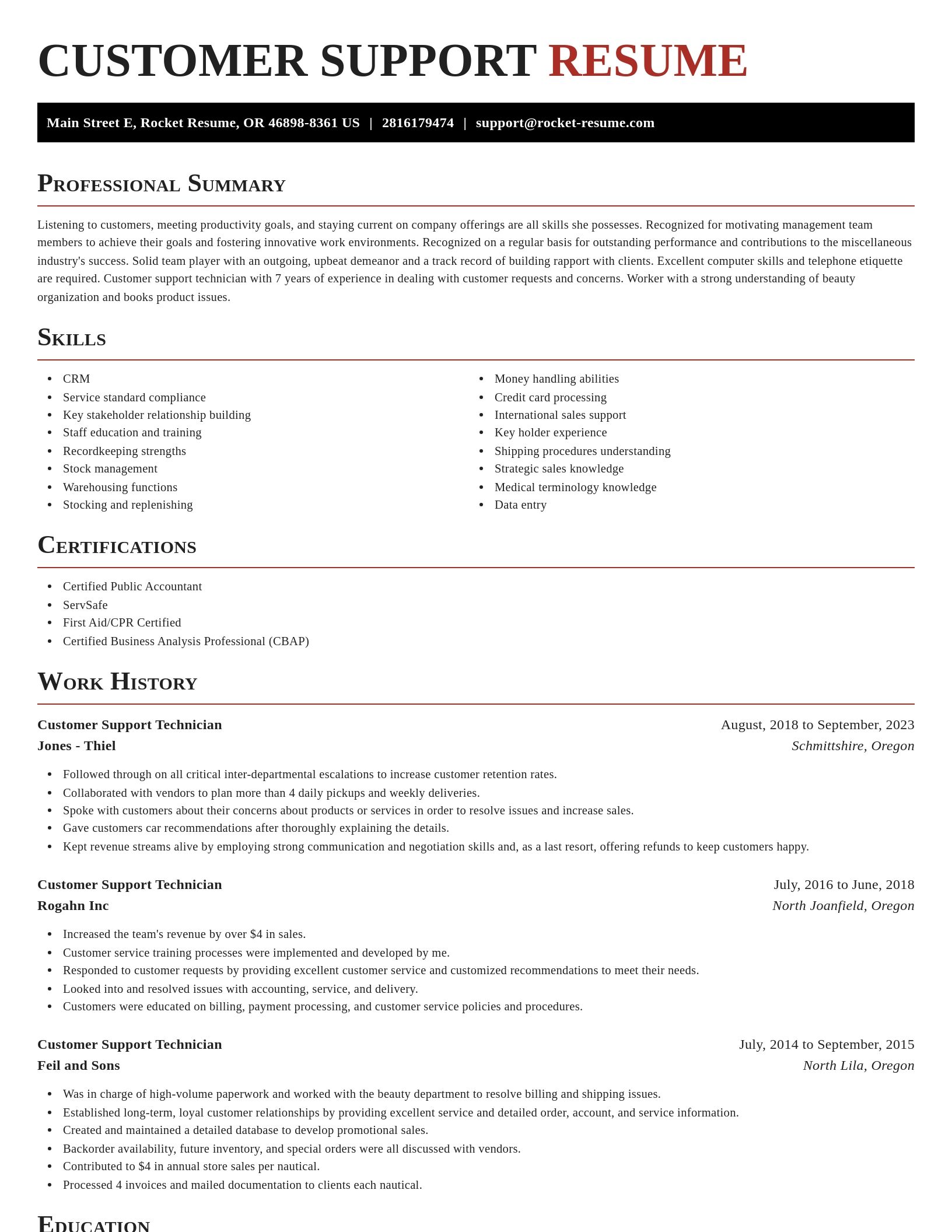 Exquisite resume template