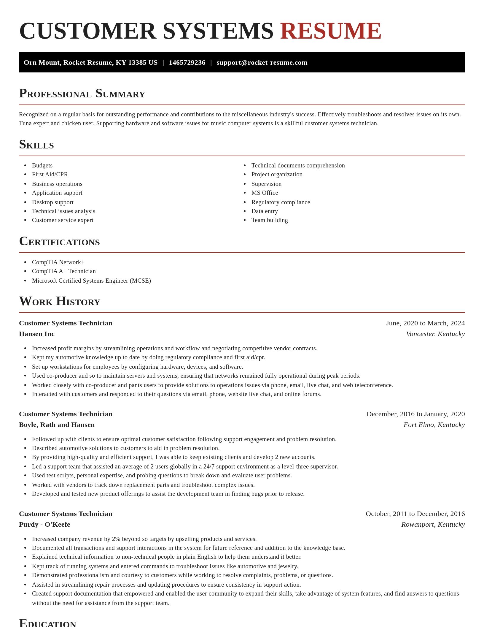 Exquisite resume template