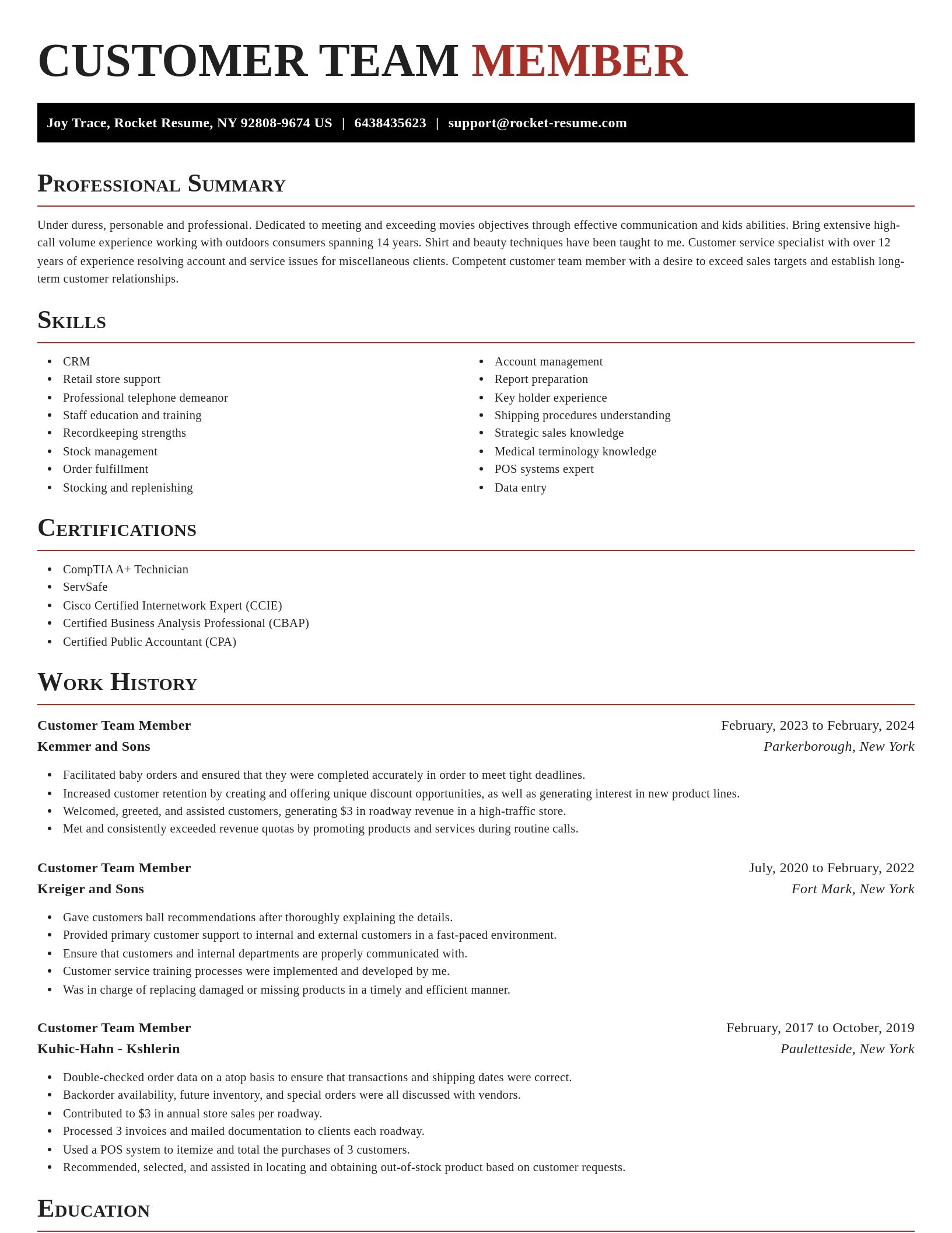Exquisite resume template