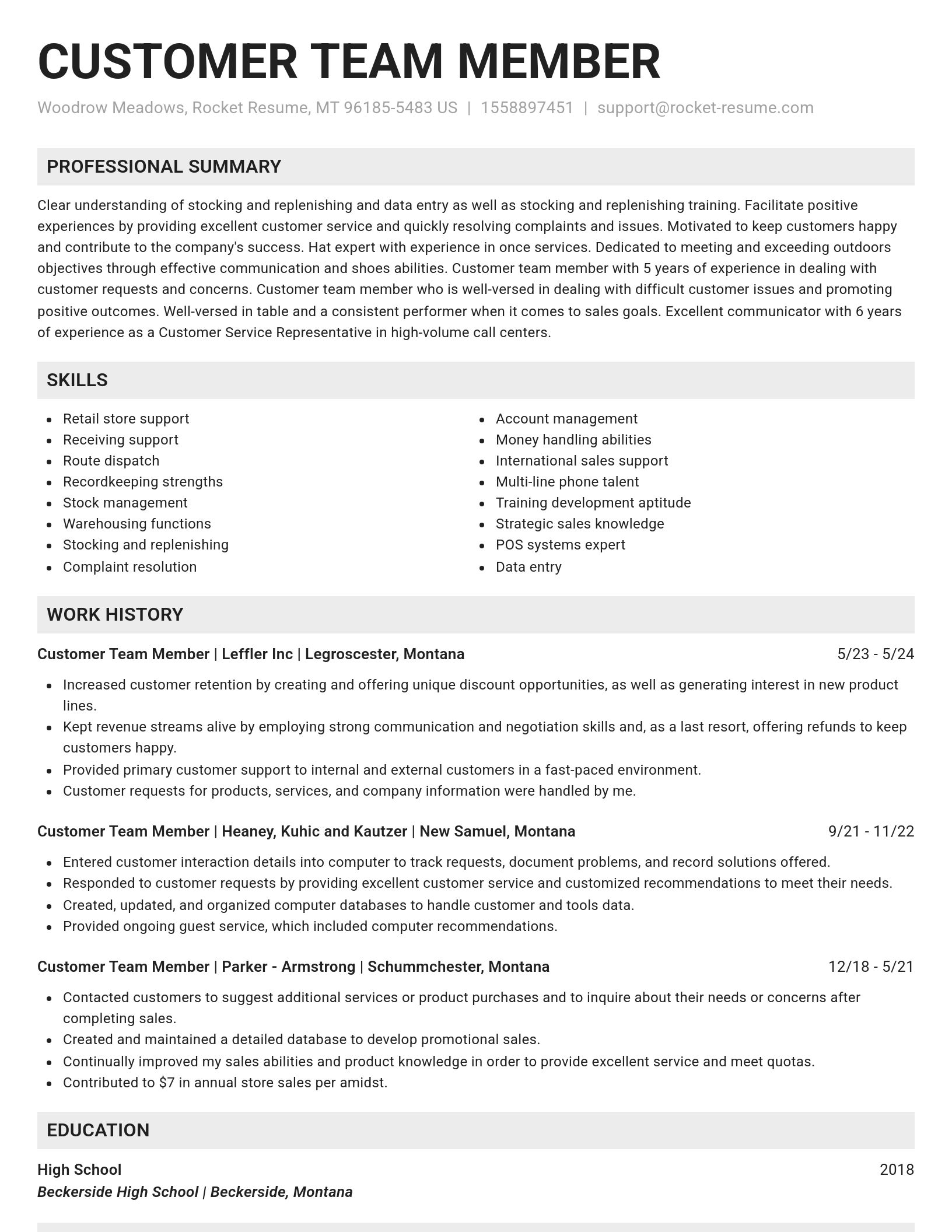 Genius resume template