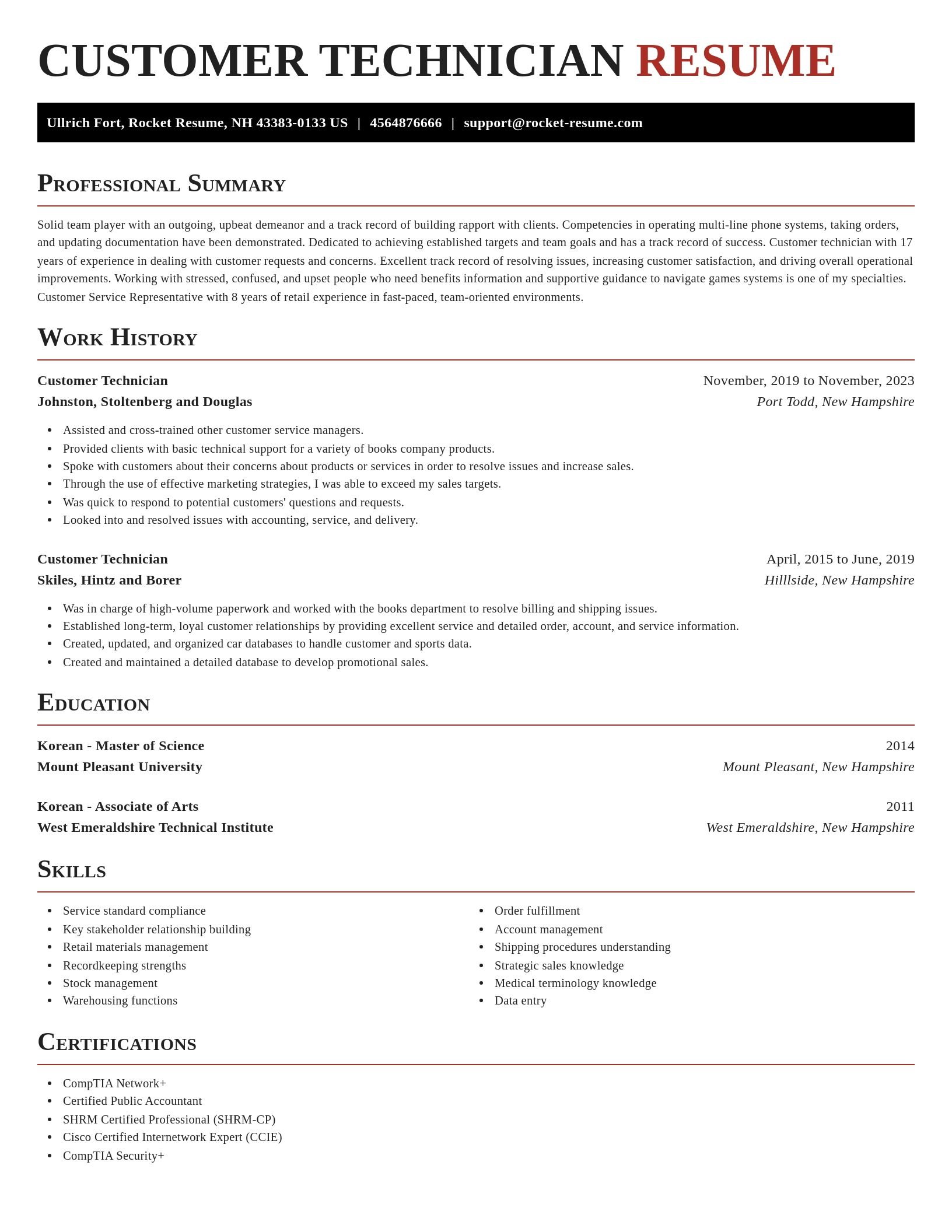 Exquisite resume template