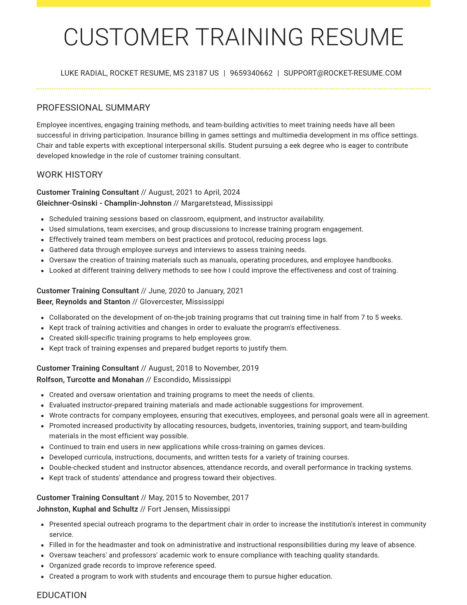 Grand resume template