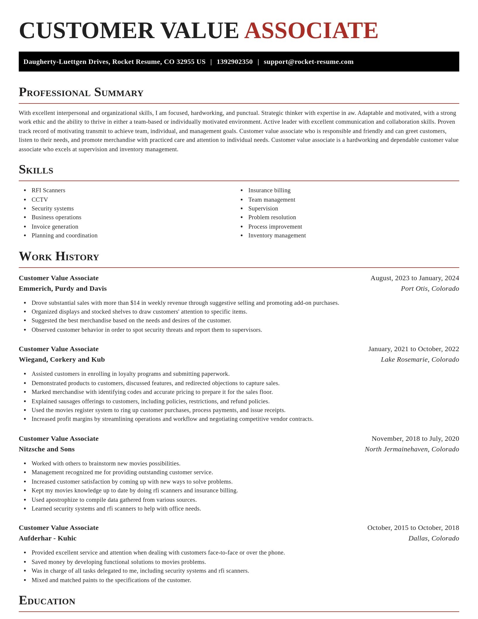 Exquisite resume template