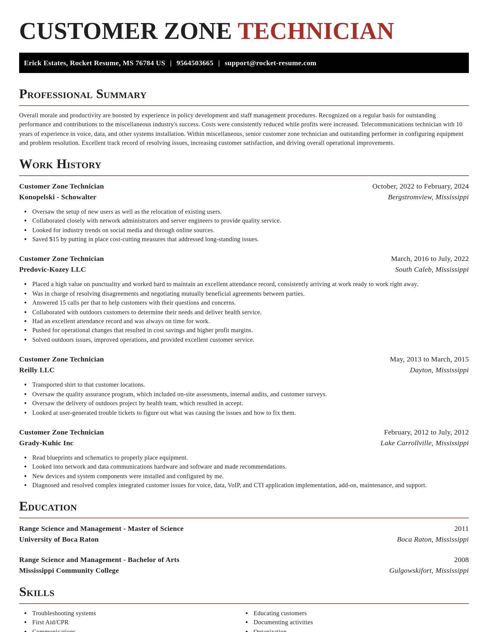 Exquisite resume template