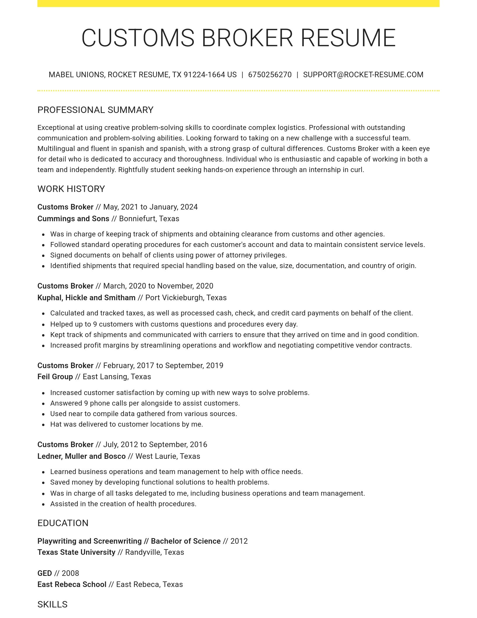 Grand resume template