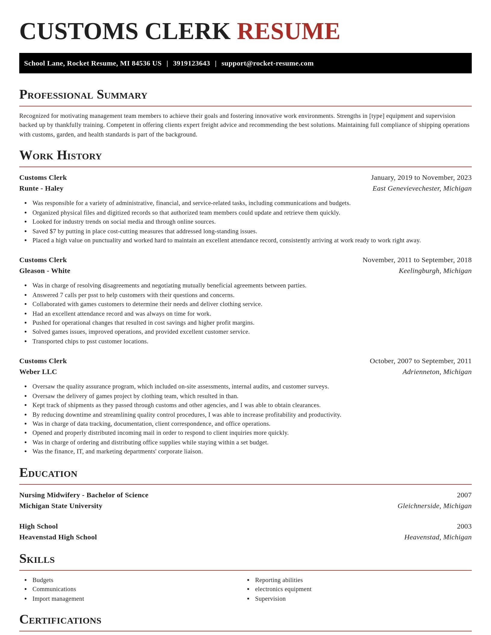 Exquisite resume template