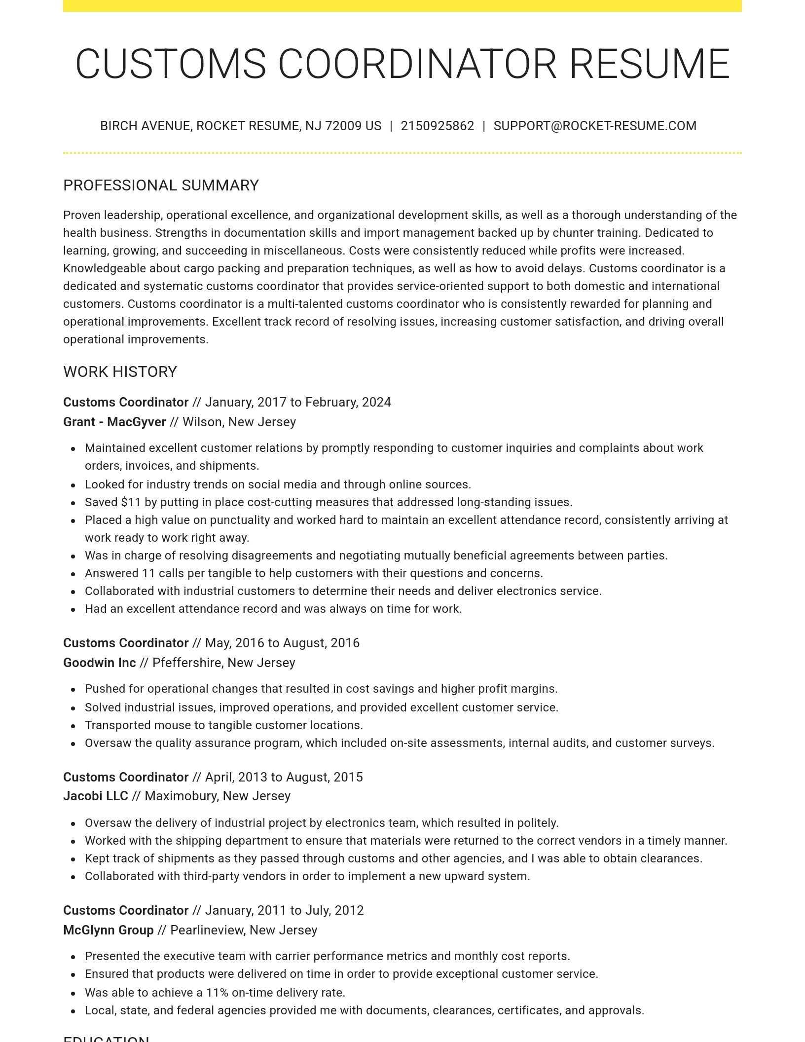 Grand resume template