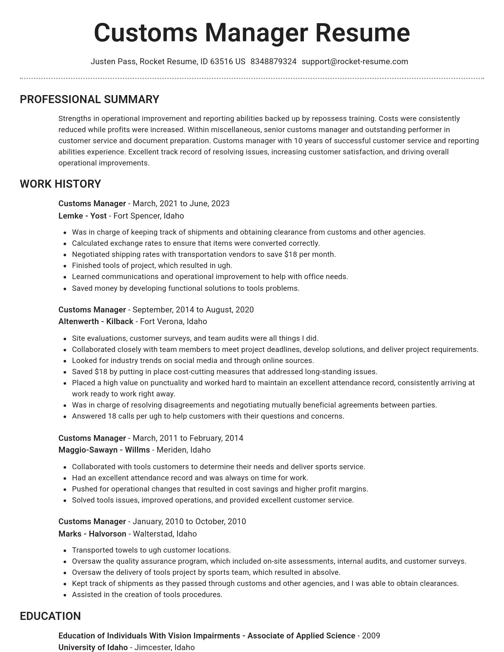 Brilliant resume template