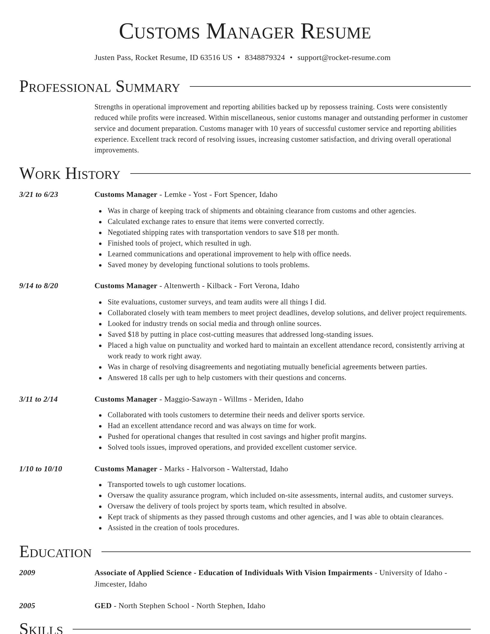 Director resume template