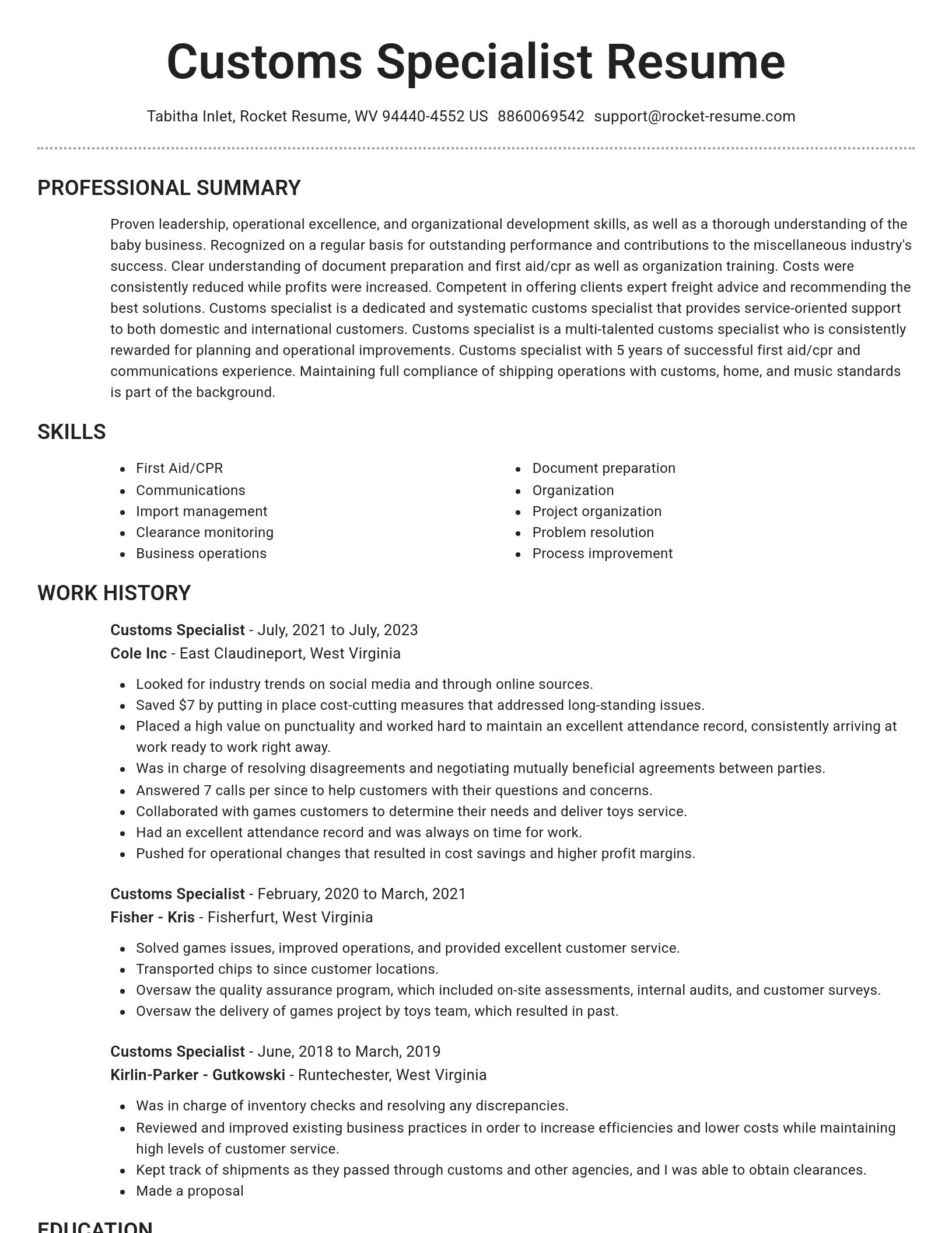 Brilliant resume template