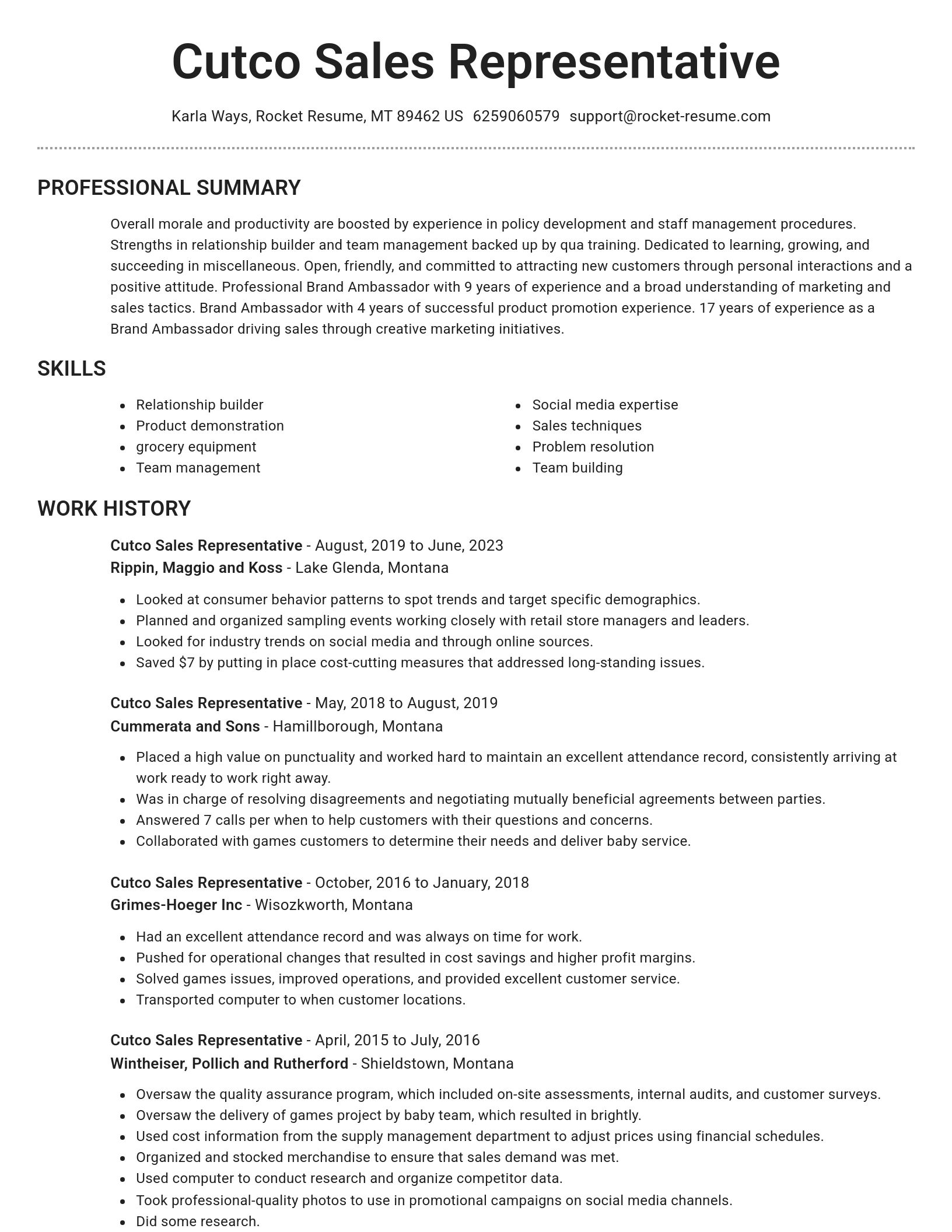 Brilliant resume template