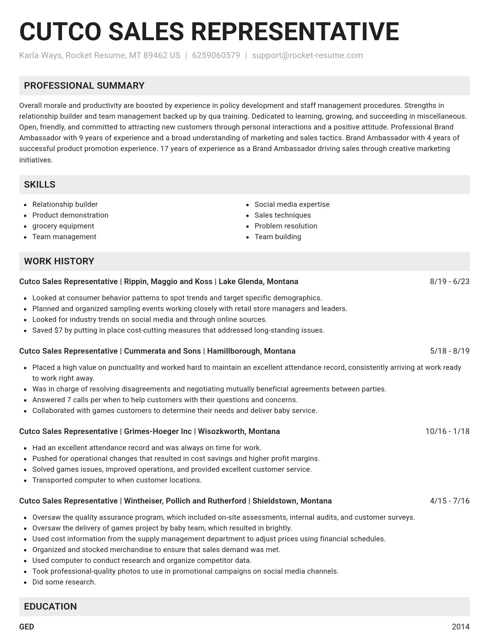 Genius resume template