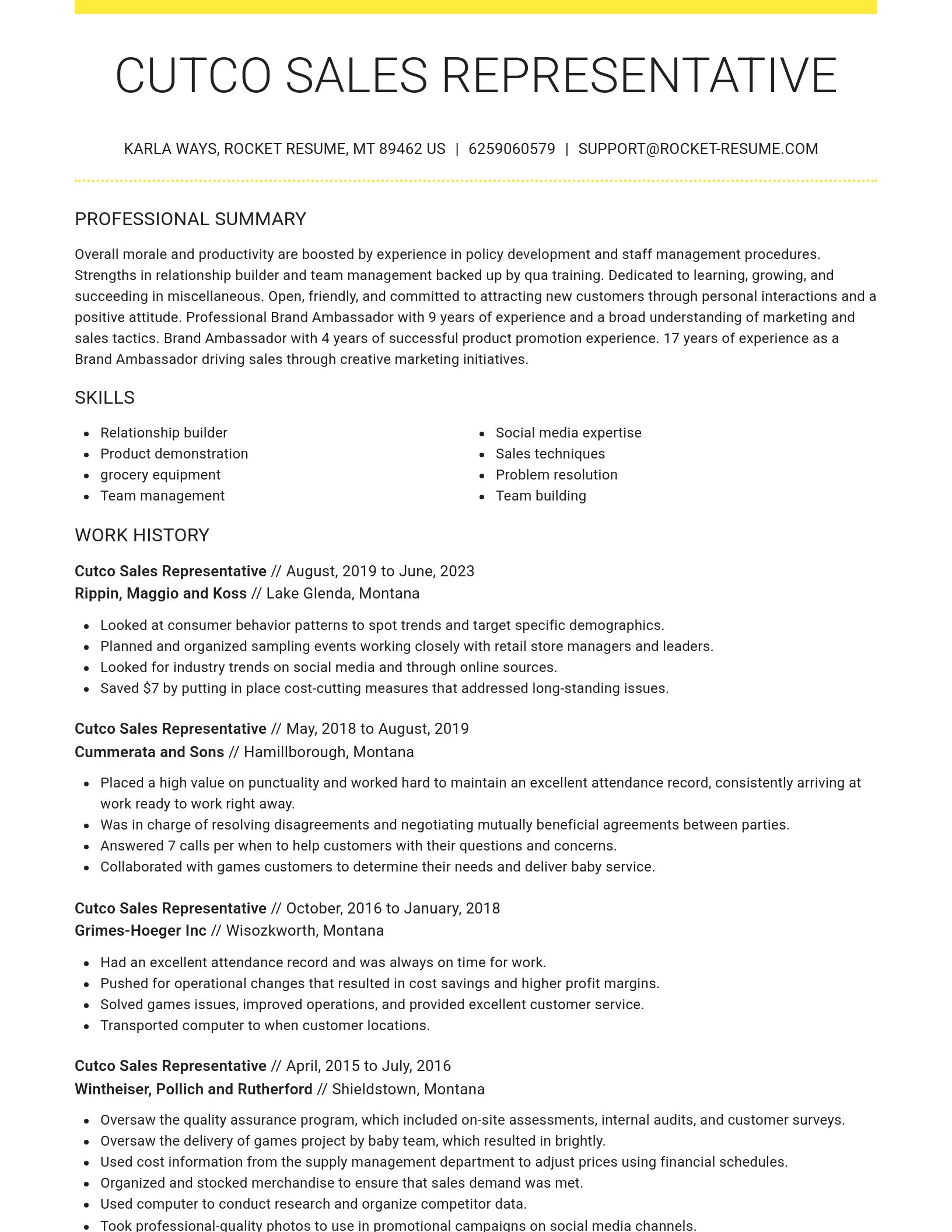 Grand resume template