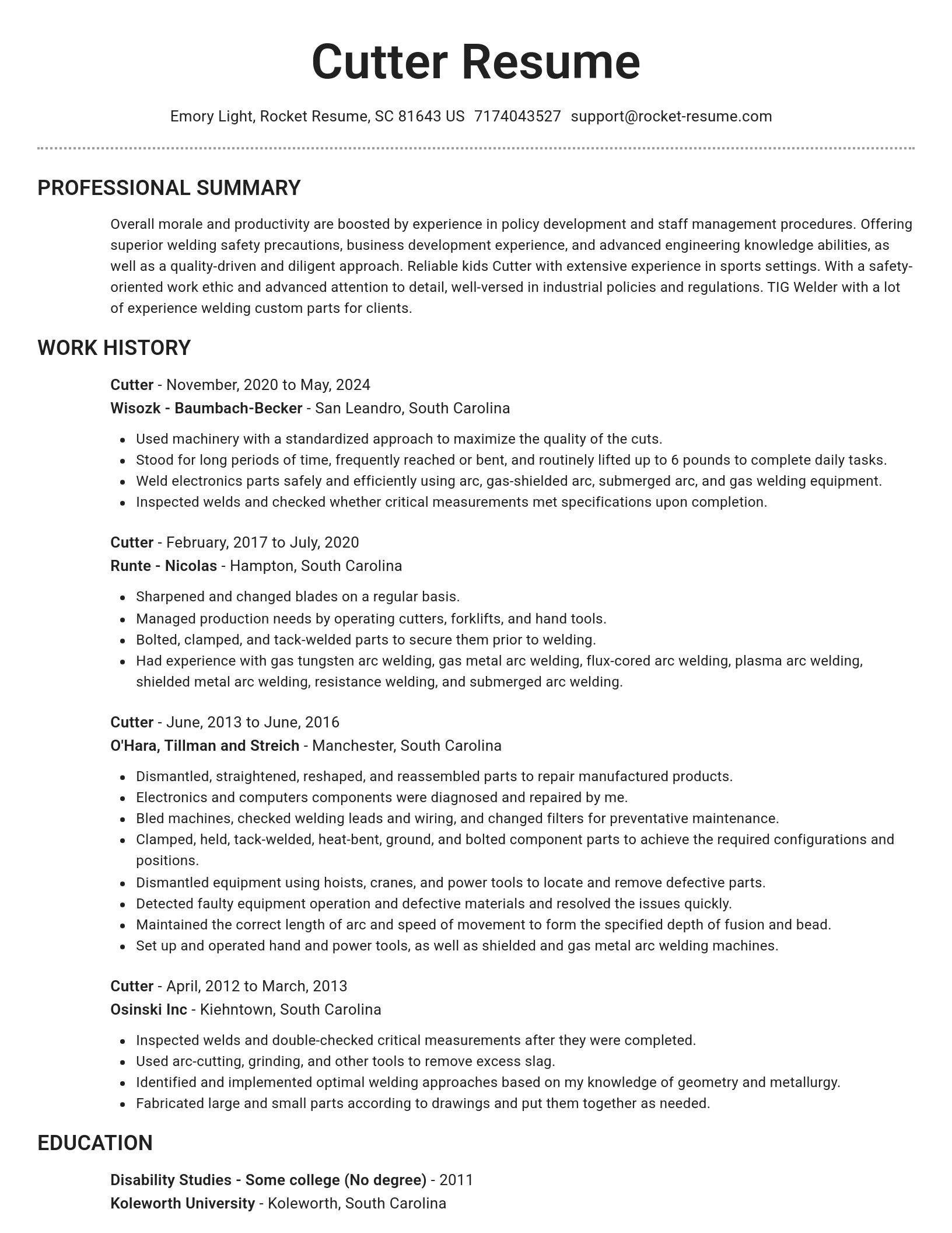 Brilliant resume template
