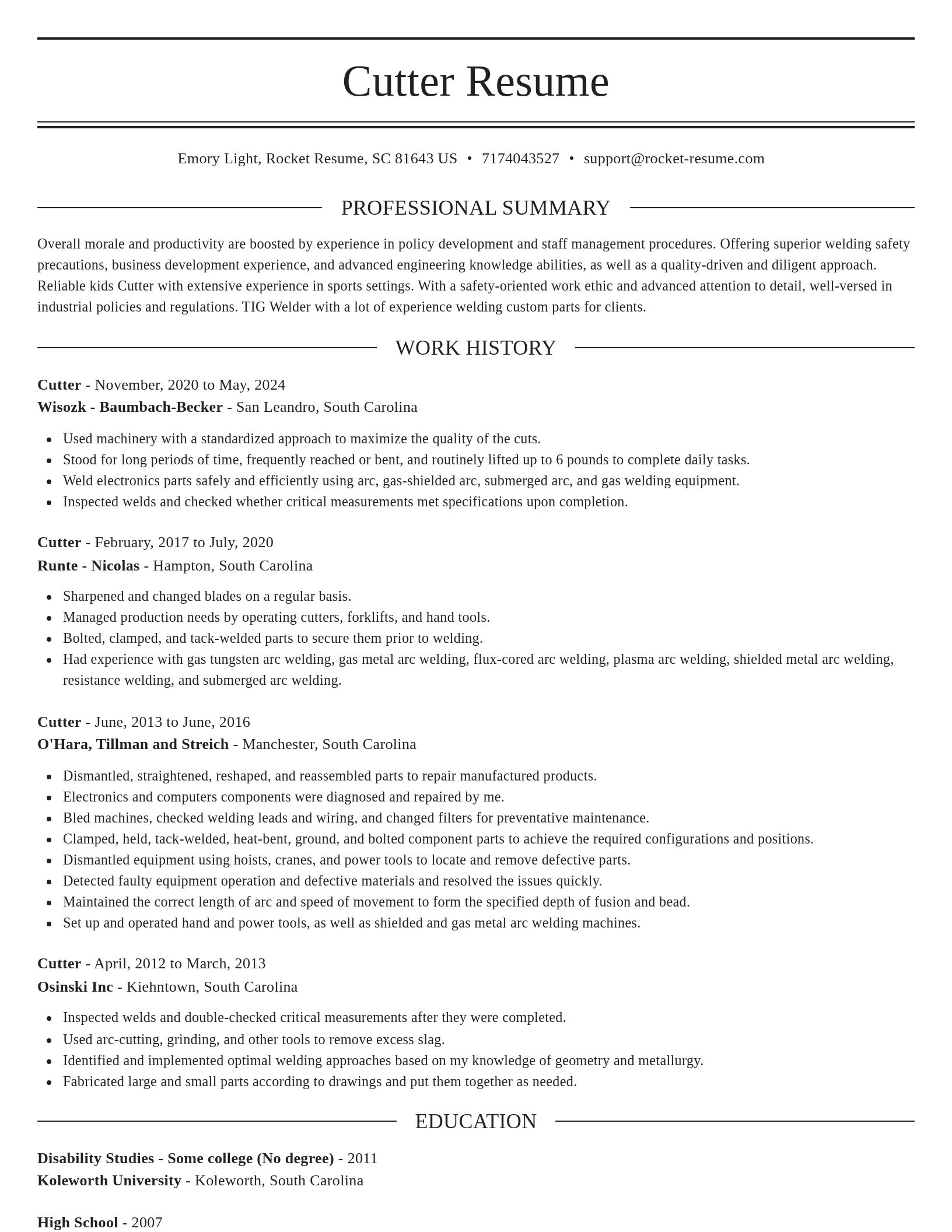 Elegant resume template