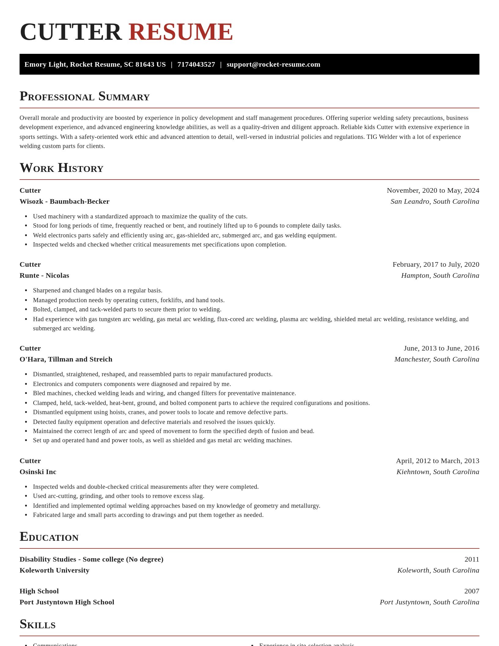 Exquisite resume template