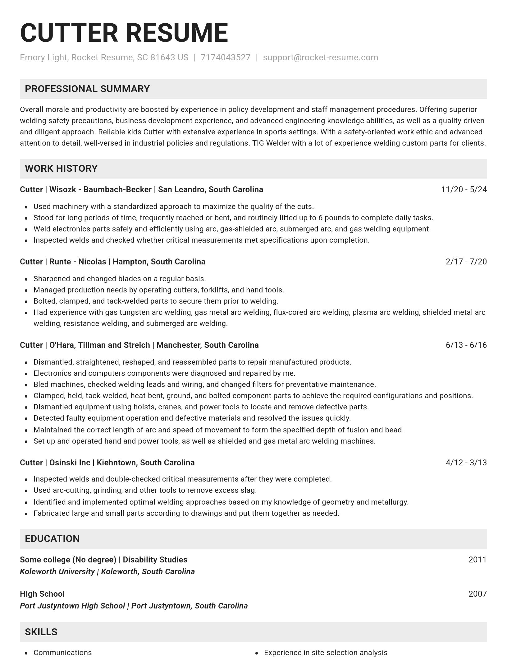 Genius resume template